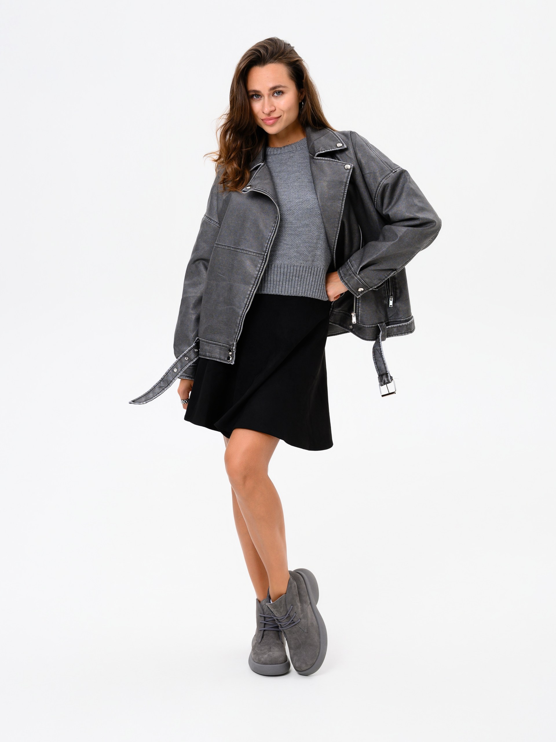 картинка Ботинки  ED'ART 308.927'gr. серый замок замша+серый от интернет магазина