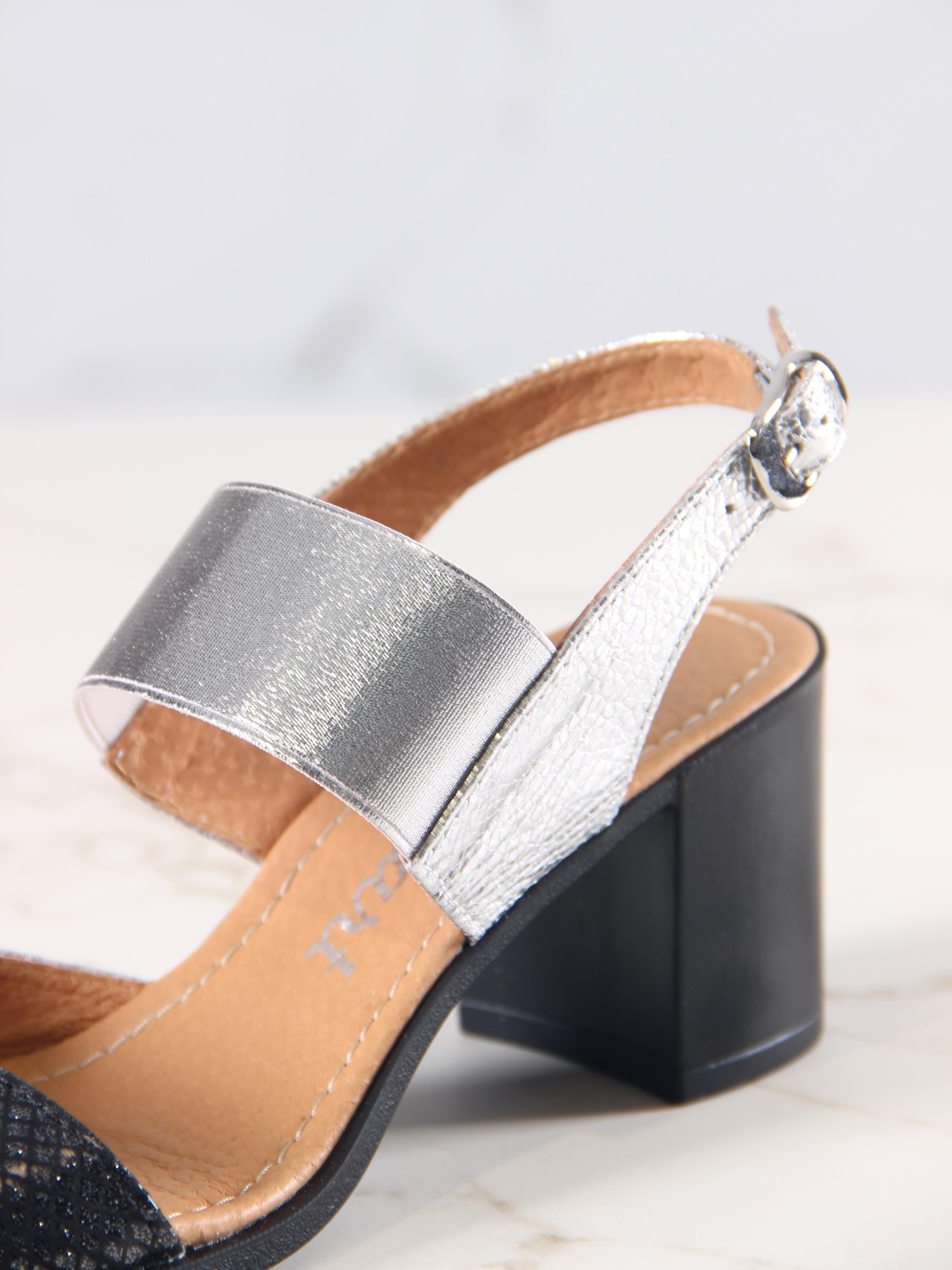 картинка Босоножки ED'ART 6004.624'bl.Черный-серебро от интернет магазина