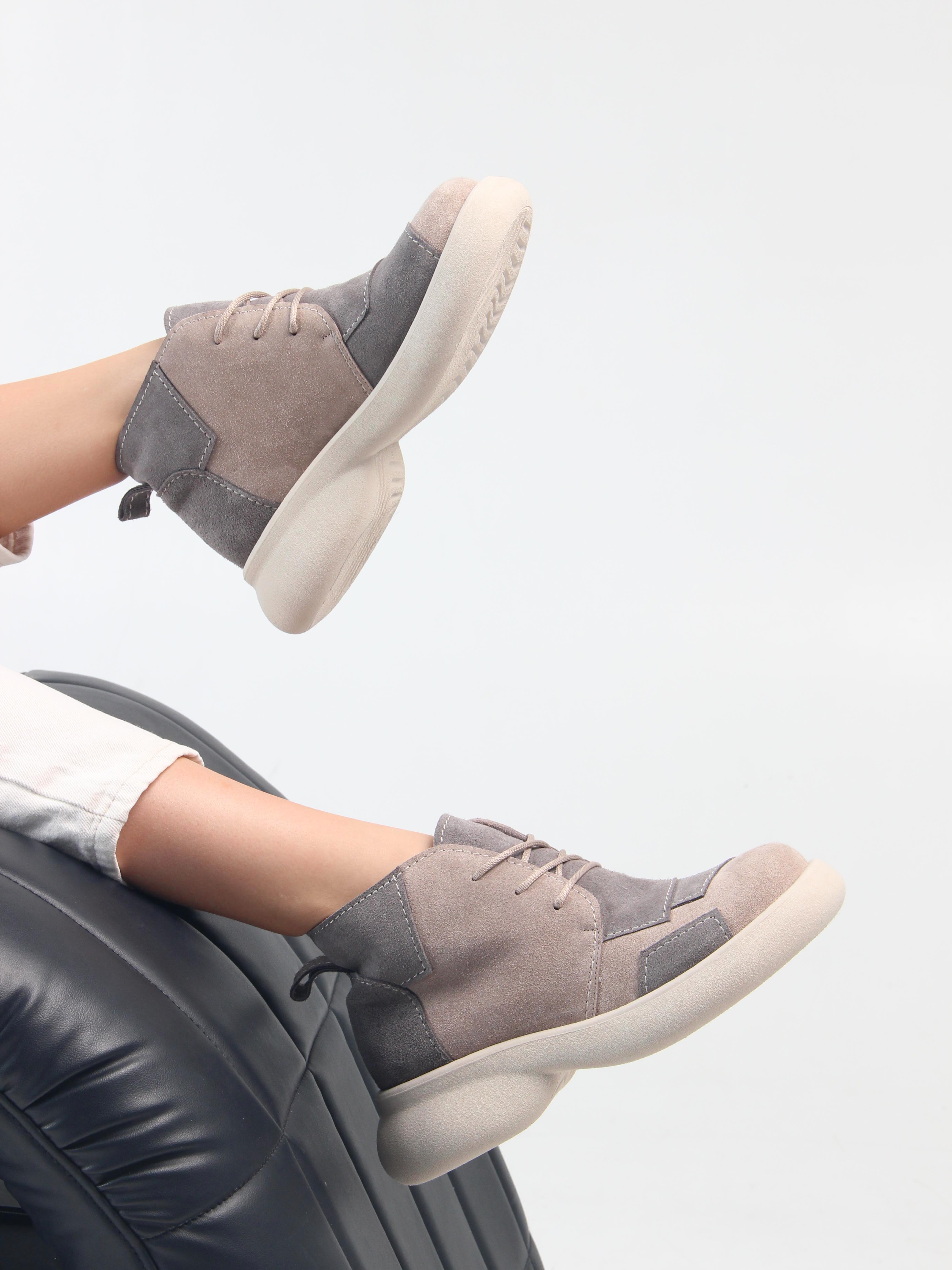 картинка Ботинки  ED'ART 305.927'be. ваниль серый  замша от интернет магазина