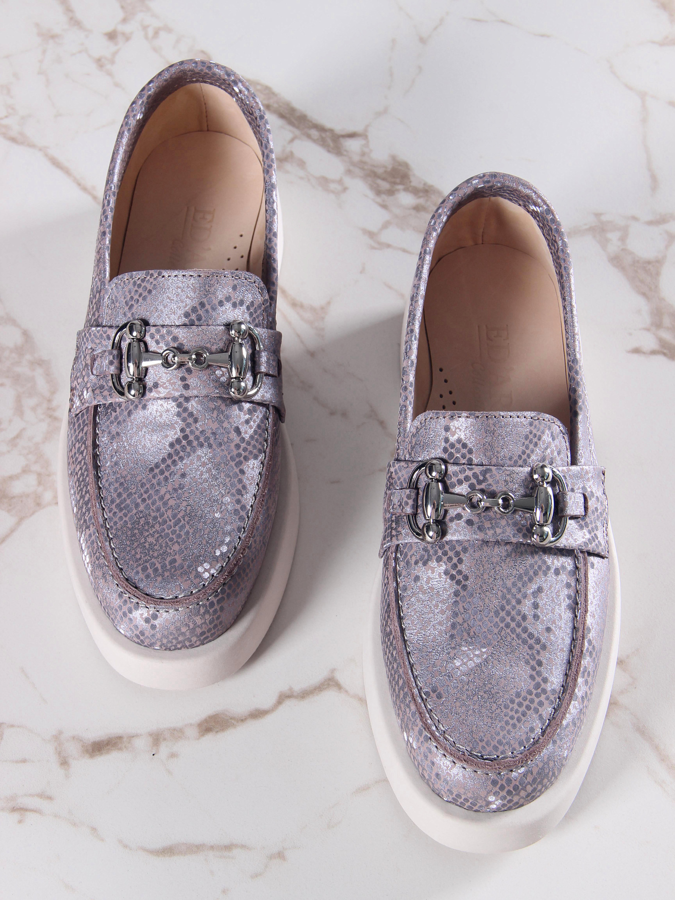 картинка Лоферы туфли ED'ART 174.1593'be. мутон мамба от интернет магазина