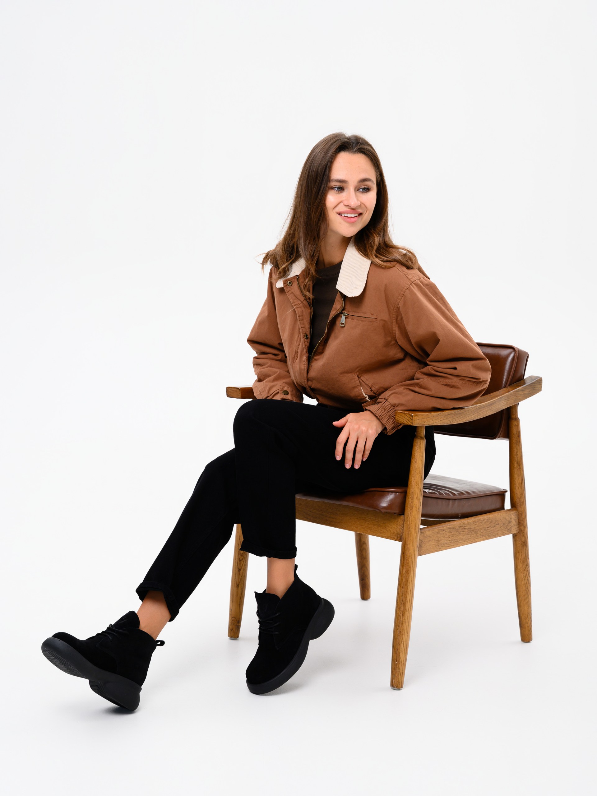 картинка Ботинки  ED'ART 308.927'bl.Черный замша от интернет магазина