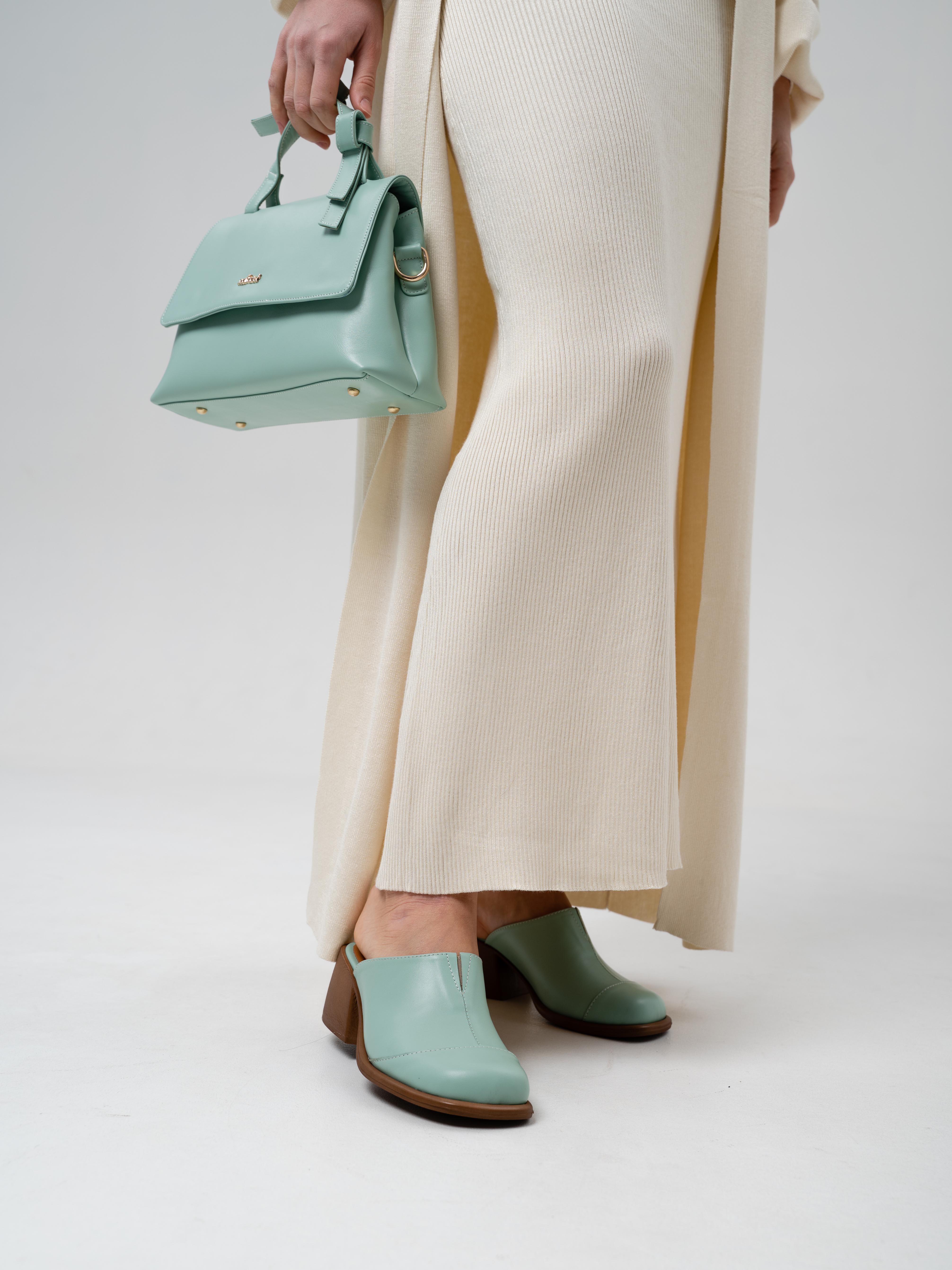 картинка Сабо ED'ART 5132.23663'br. мята+коричневый от интернет магазина