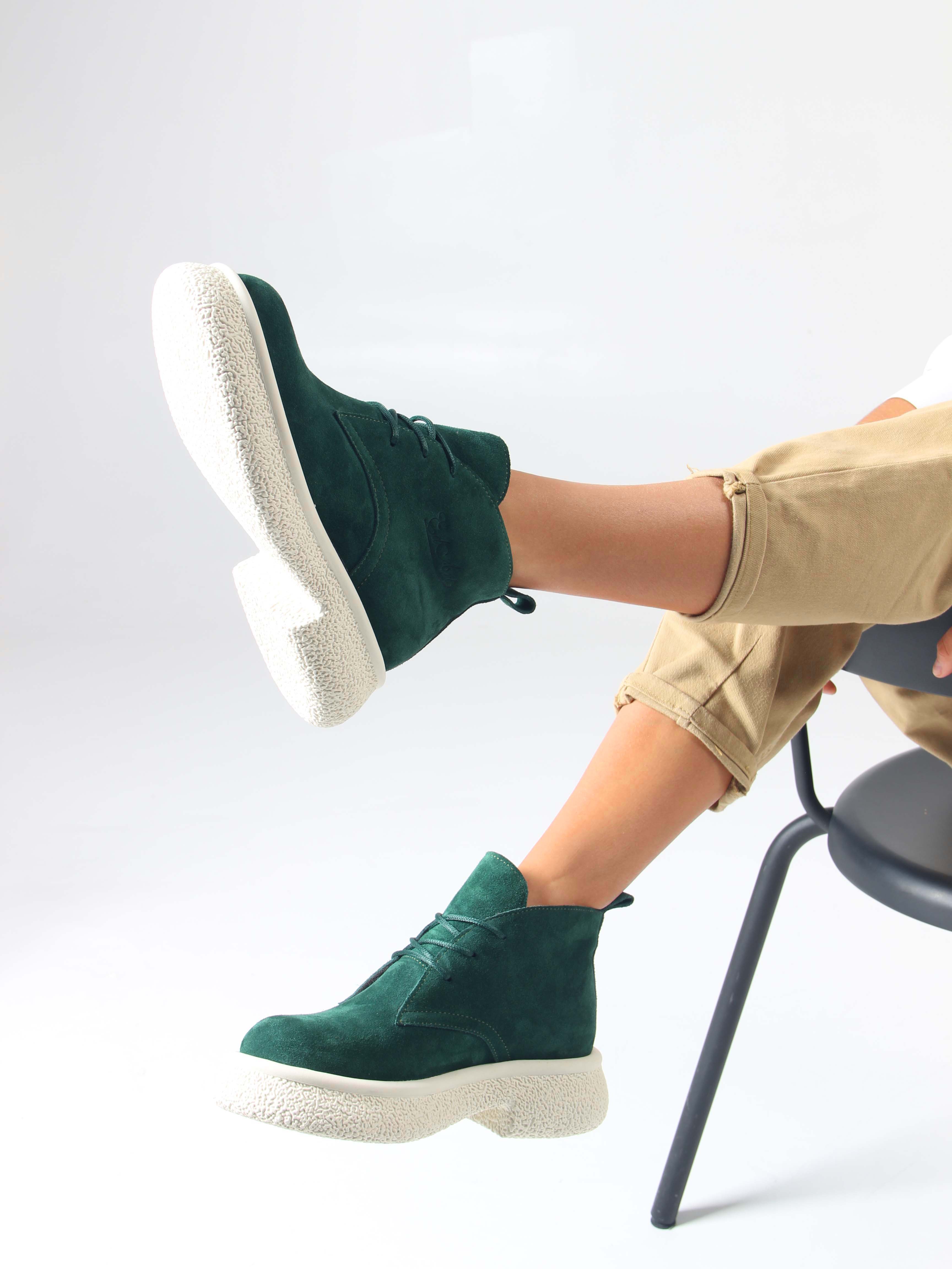 картинка Ботинки ED'ART 308.агата'w. зеленый замша от интернет магазина
