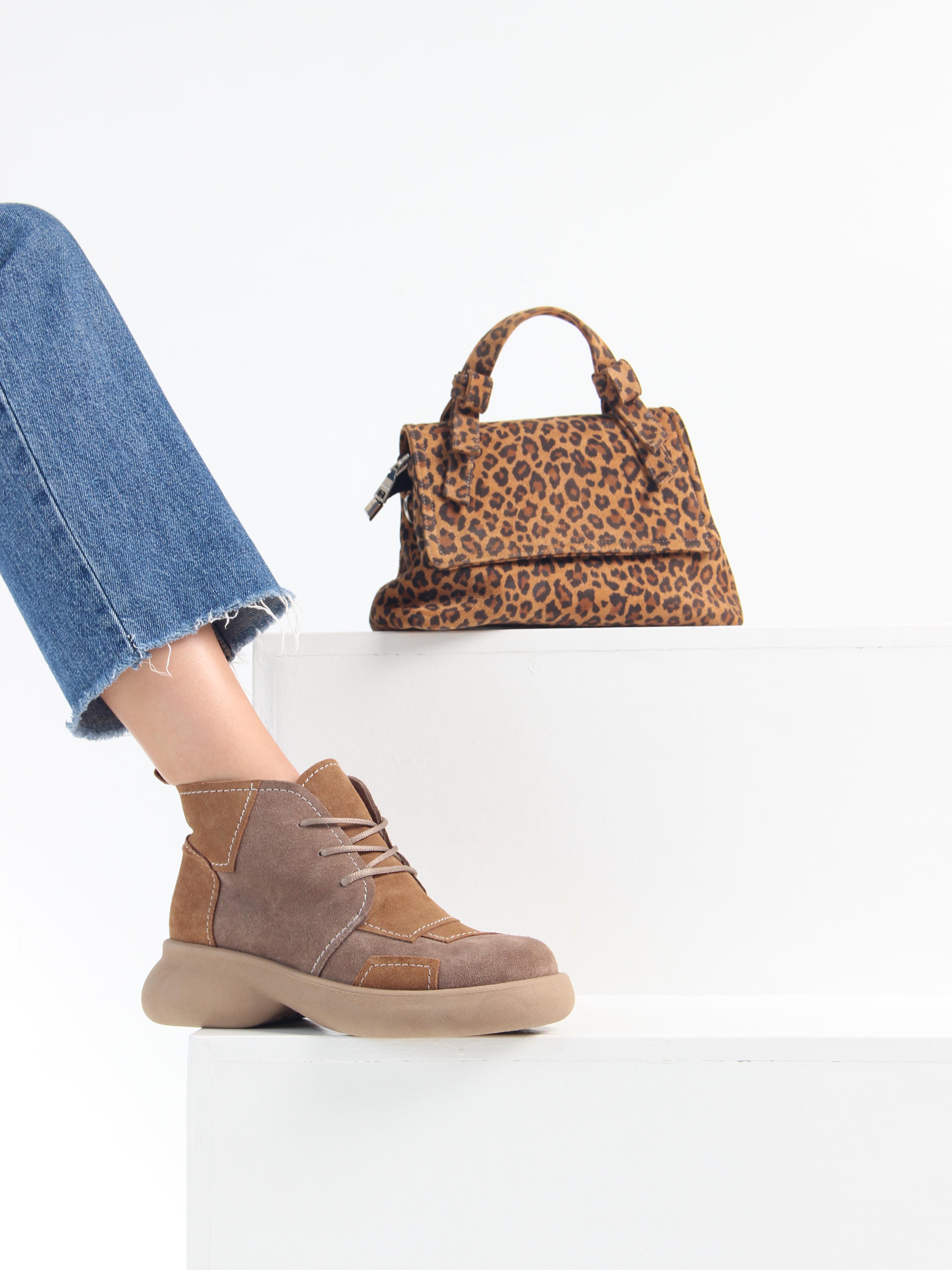 картинка Сумка-клатч ED'ART s06.коричневый леопард от интернет магазина