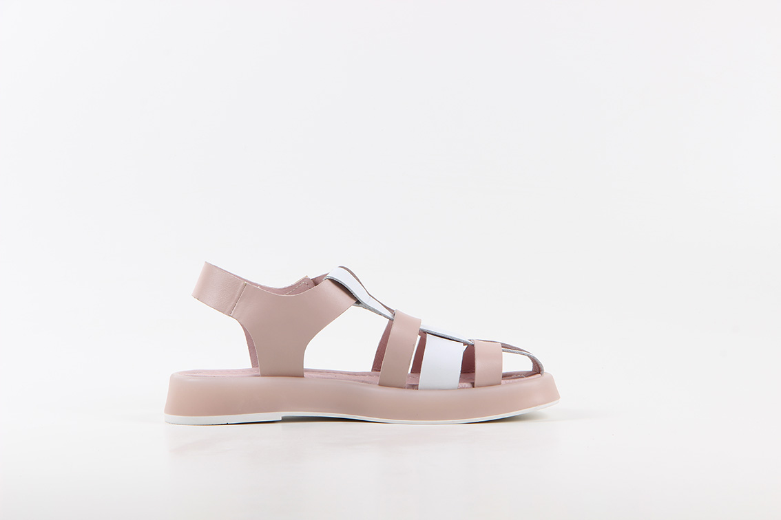 картинка Босоножки ED'ART 2027.22203'py. pudra/white от интернет магазина