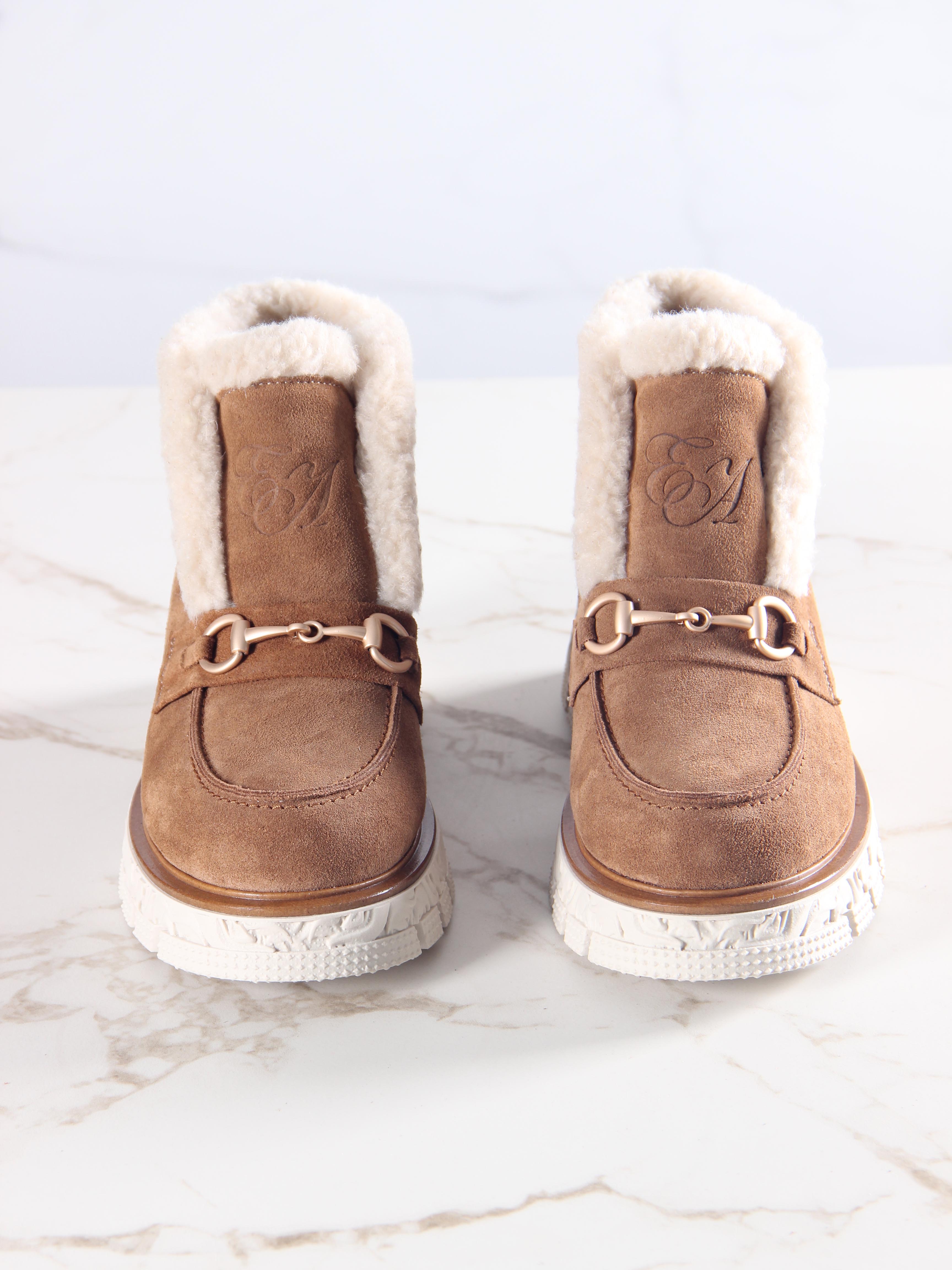 картинка Ботинки ED'ART 307. PODYUM141 'be.светло коричневый замша от интернет магазина