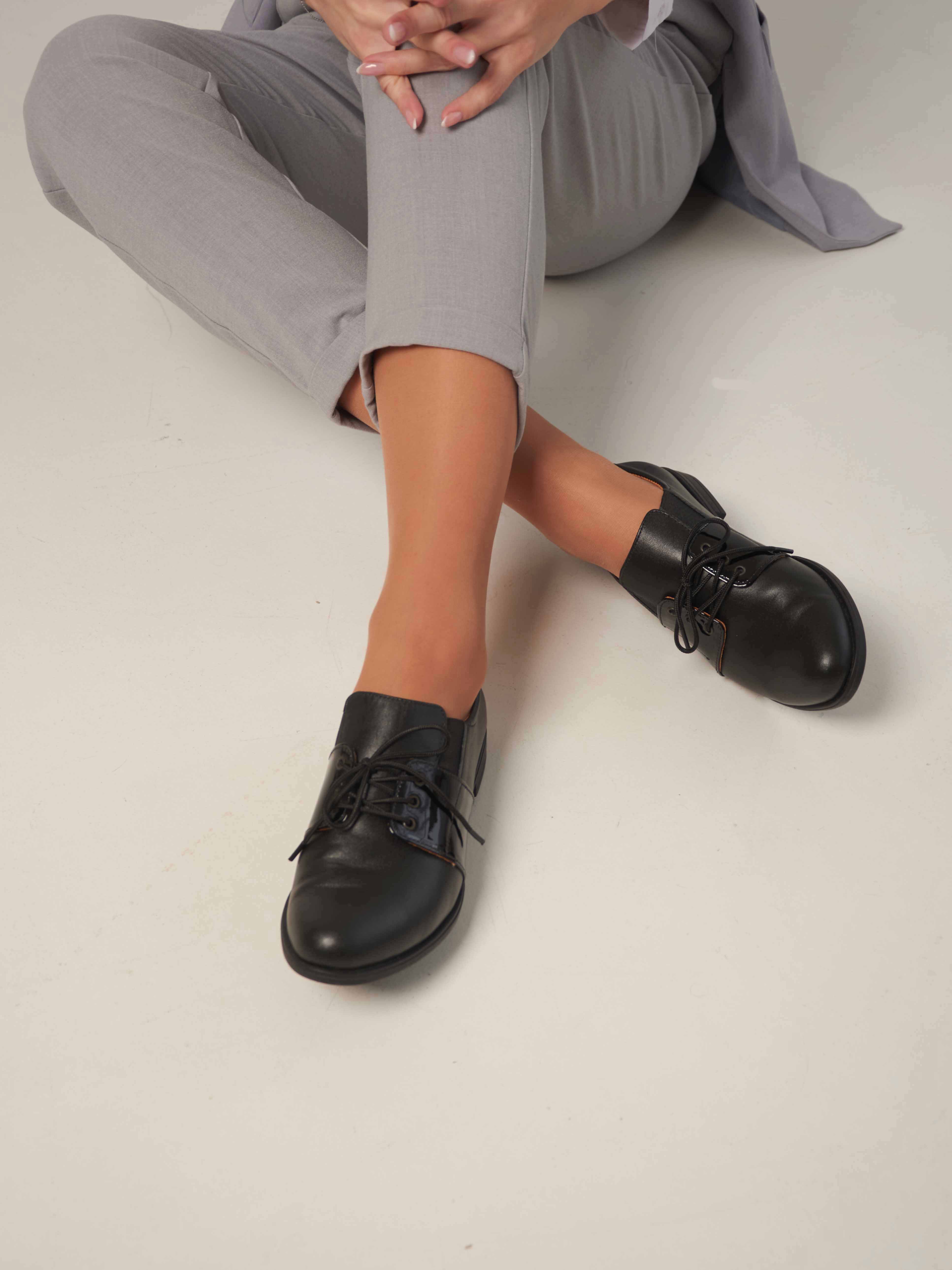 картинка Туфли полуботинки ED'ART 111.madonna'gv. Черный лак от интернет магазина