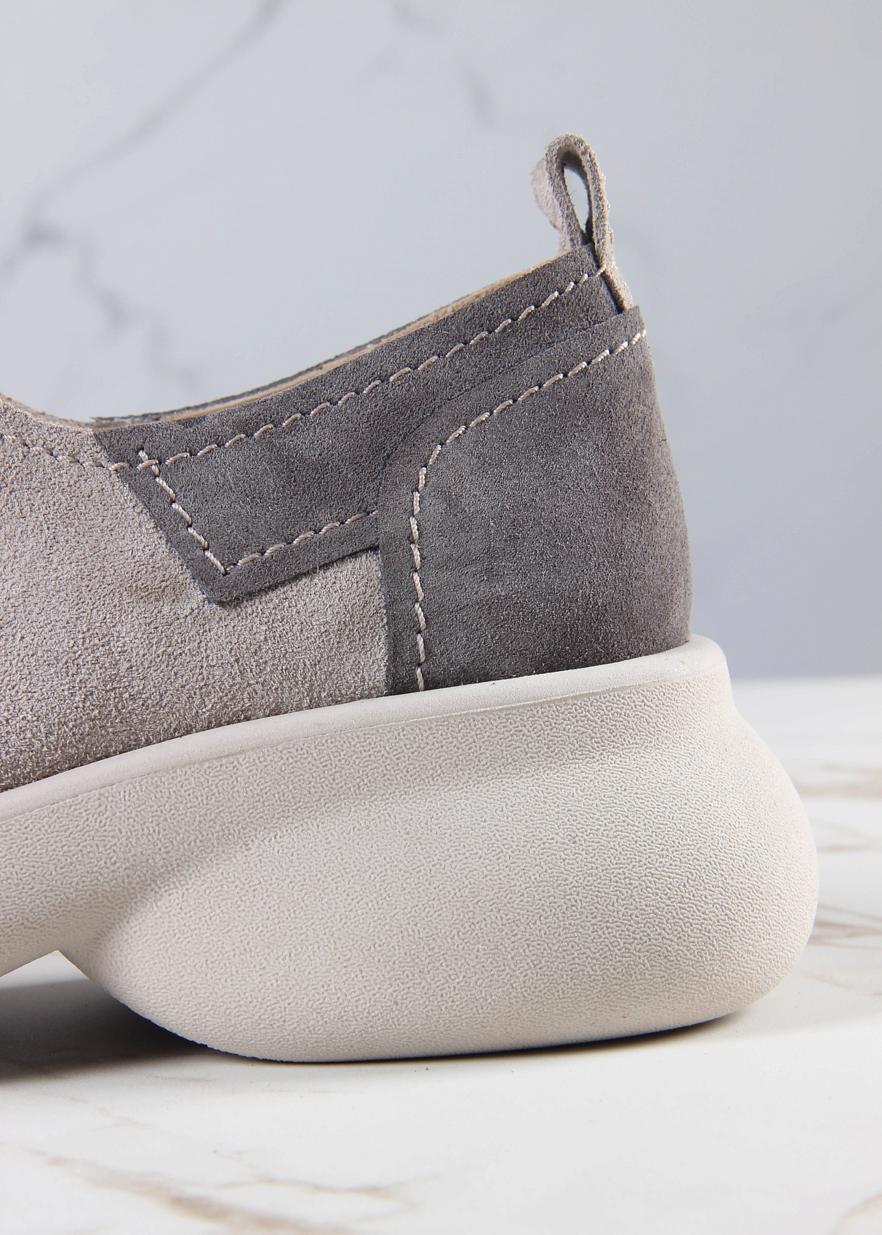 картинка Полуботинки туфли ED'ART 205.927'be. Каменный замша Серый замок от интернет магазина