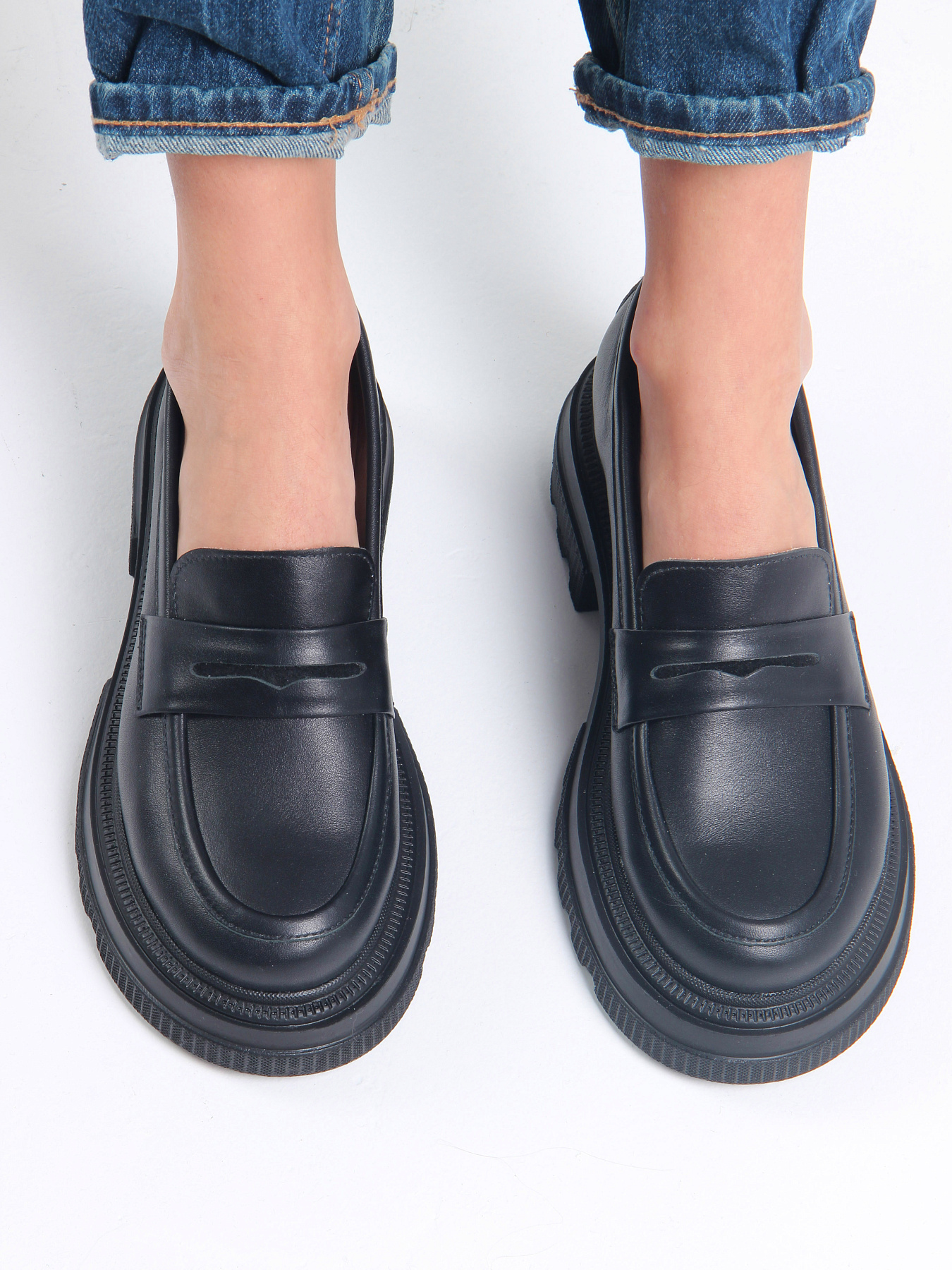 картинка Туфли лоферы ED'ART 175.506'bl. Черный от интернет магазина