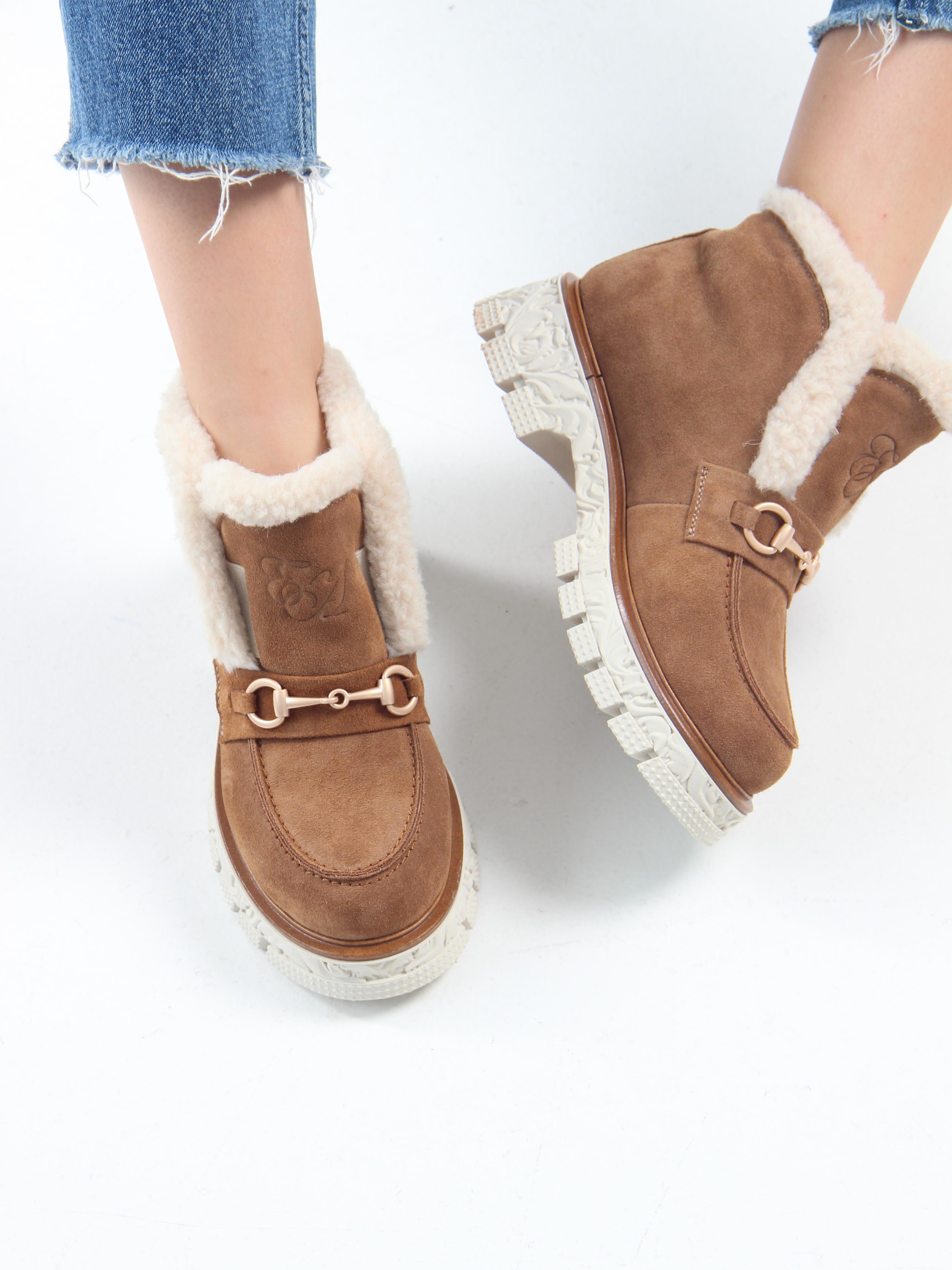 картинка Ботинки ED'ART 307. PODYUM141 'be.светло коричневый замша от интернет магазина