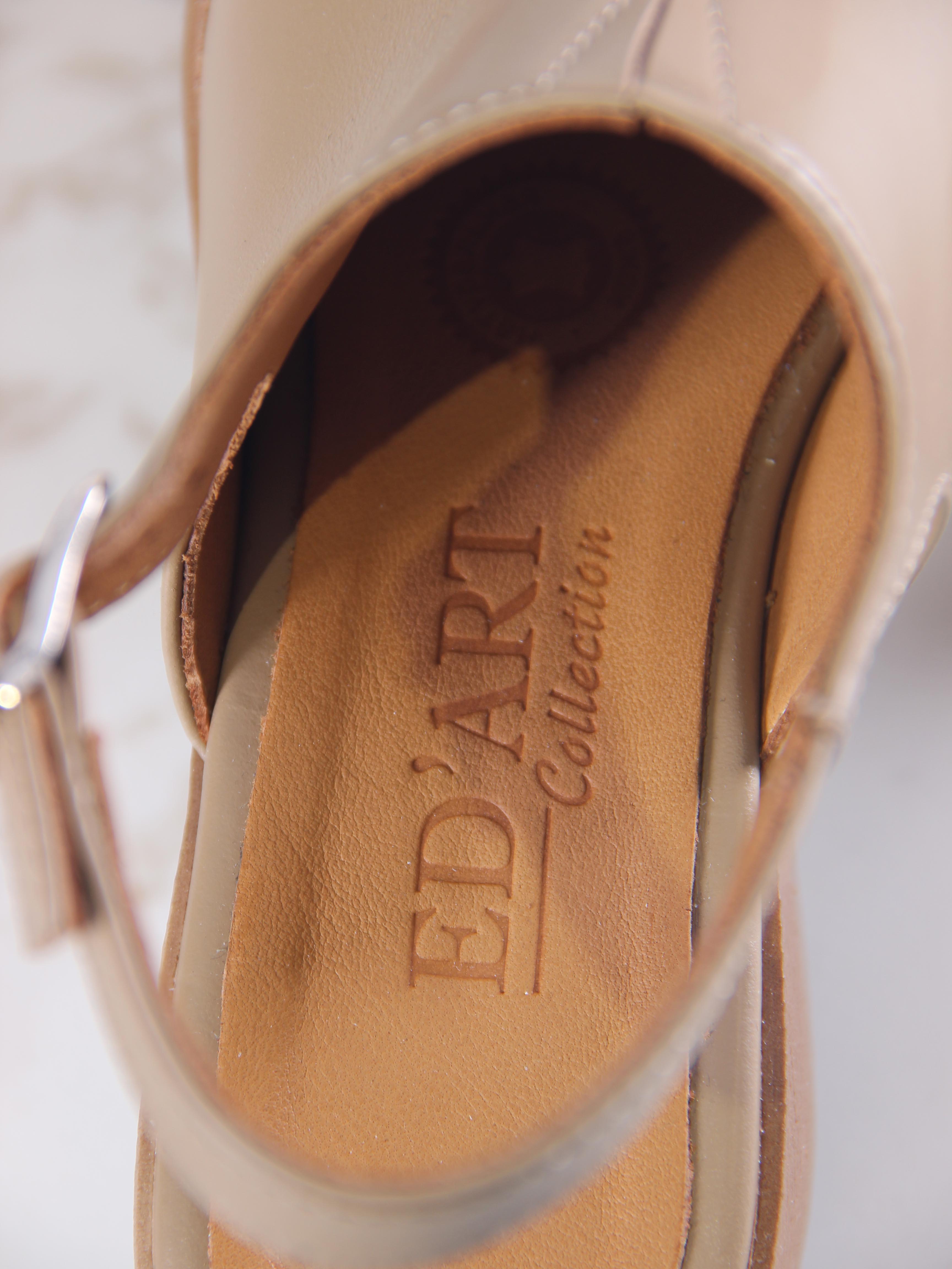 картинка Босоножки ED'ART 5133.23663'be. Круассан майами+коричневый от интернет магазина