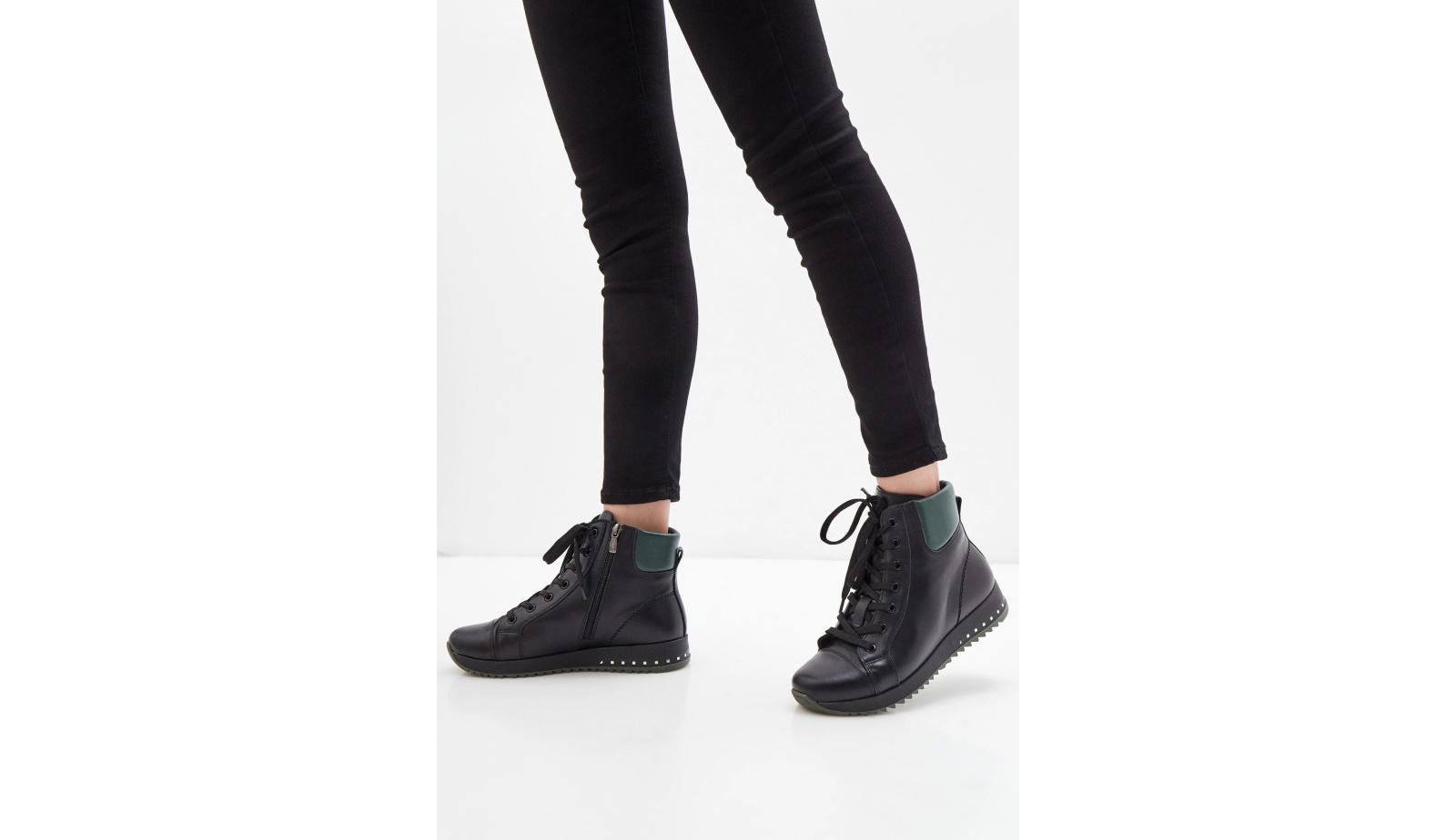 картинка Ботинки ED'ART 311.omega2'bl.black+green от интернет магазина