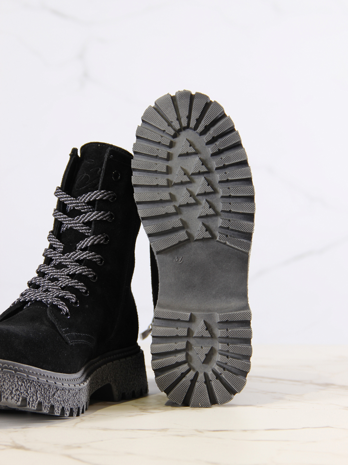 картинка Ботинки ED'ART 327.22511'gr. Черные замша от интернет магазина