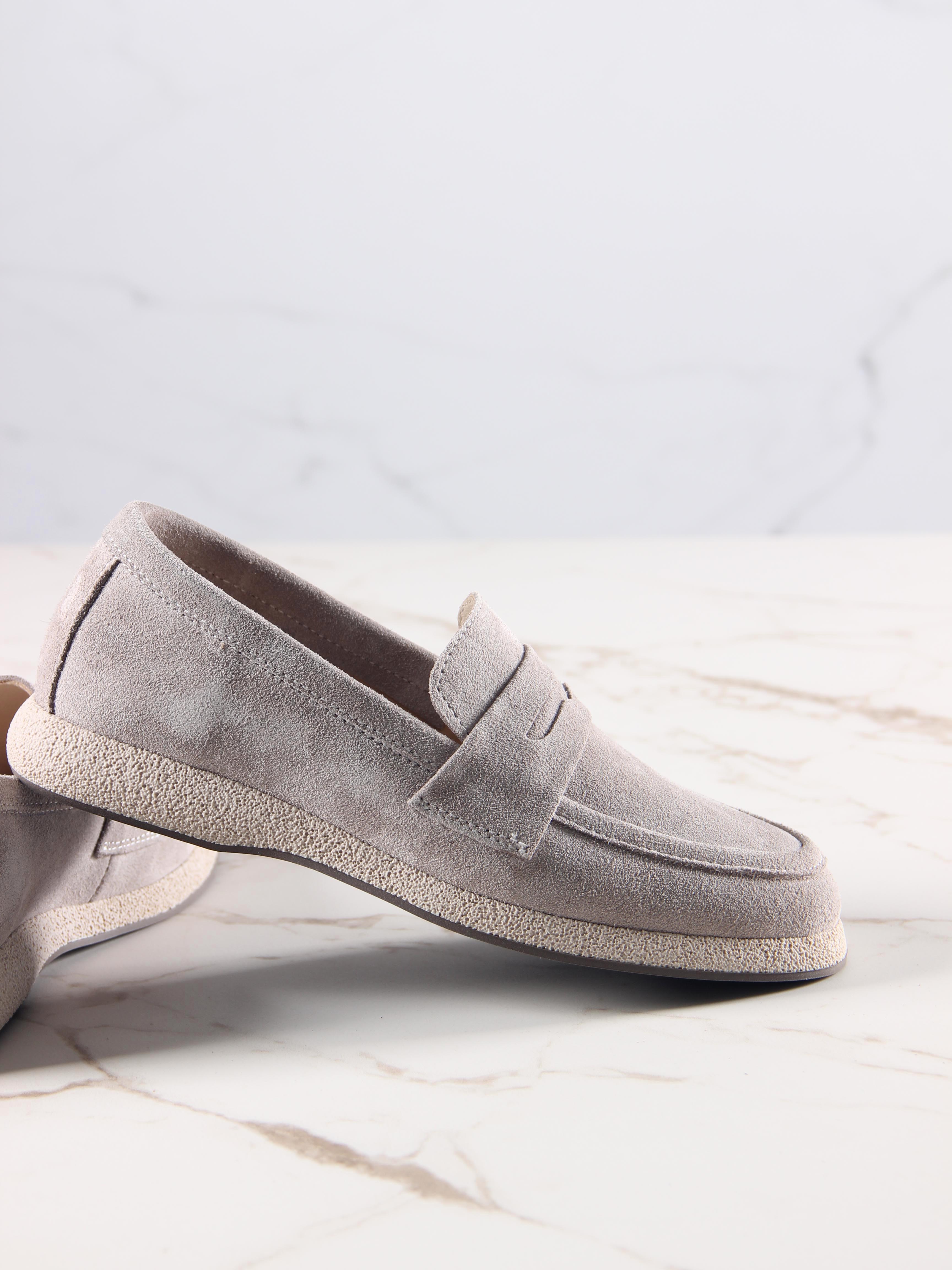 картинка Лоферы ED'ART 177.1607'be. каменный замша от интернет магазина