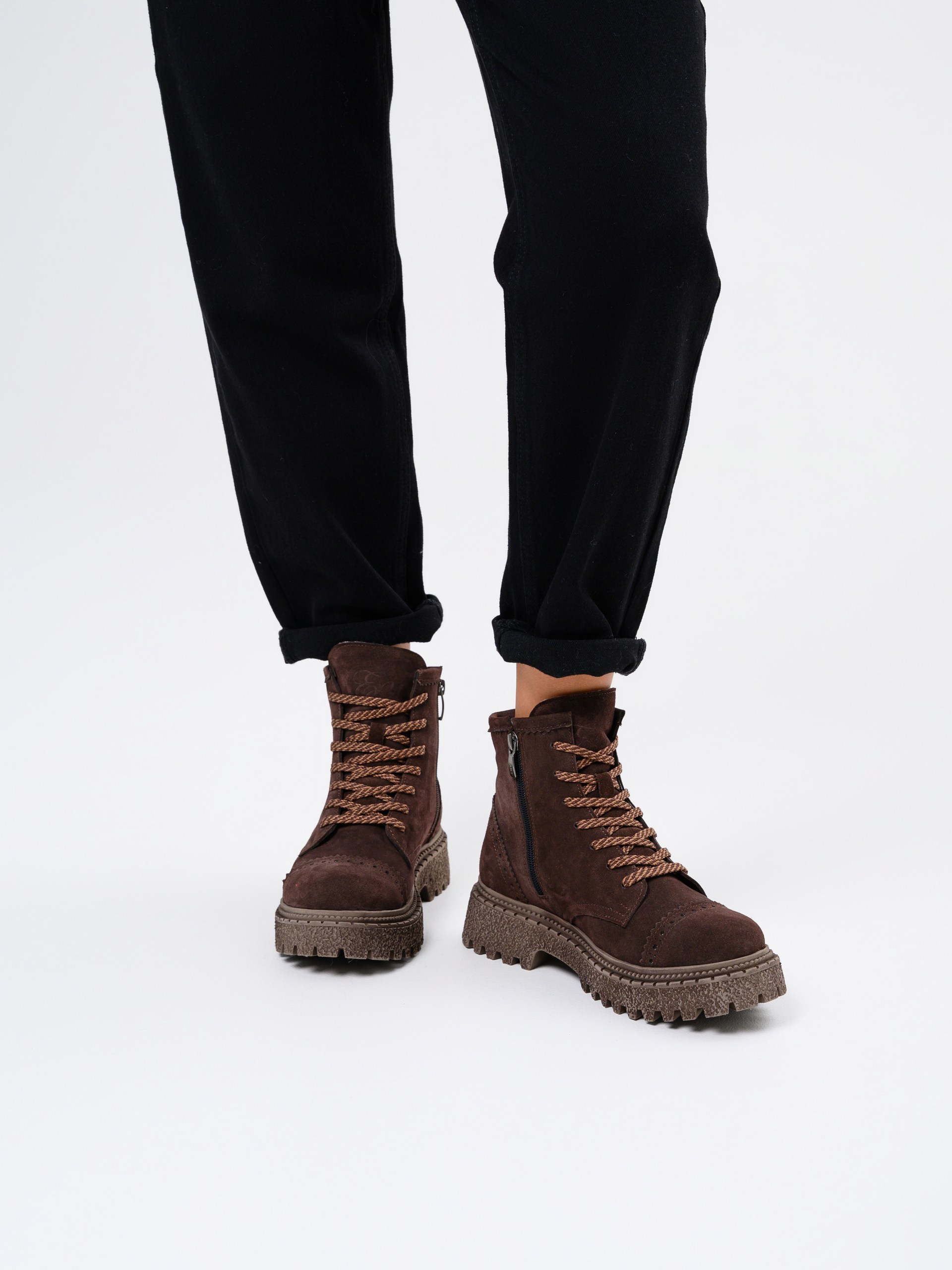 картинка Ботинки ED'ART 319.22511'br. Коричневый замша от интернет магазина