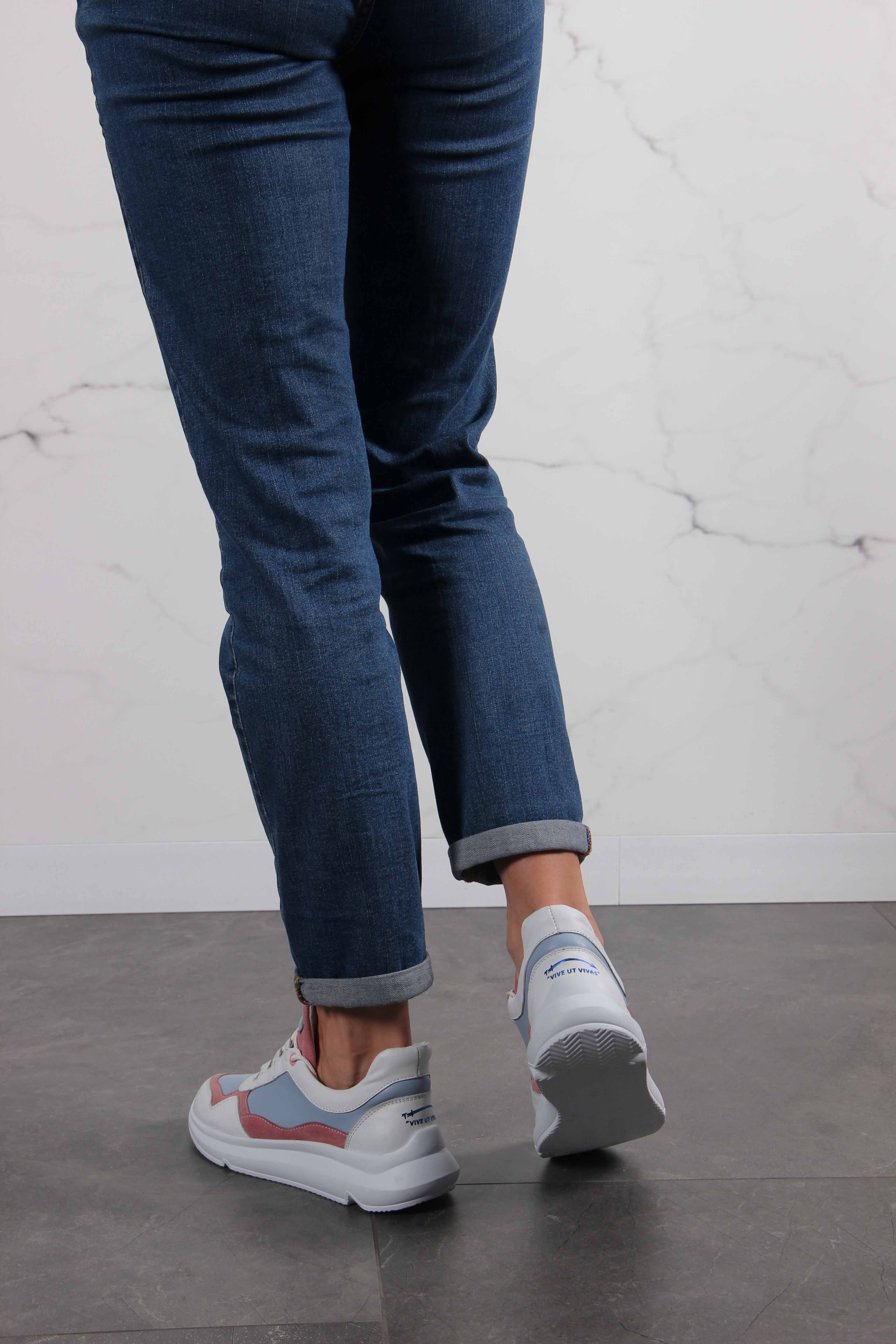 картинка Кроссовки ED'ART 150.236143w.белый-розовый-голубой от интернет магазина