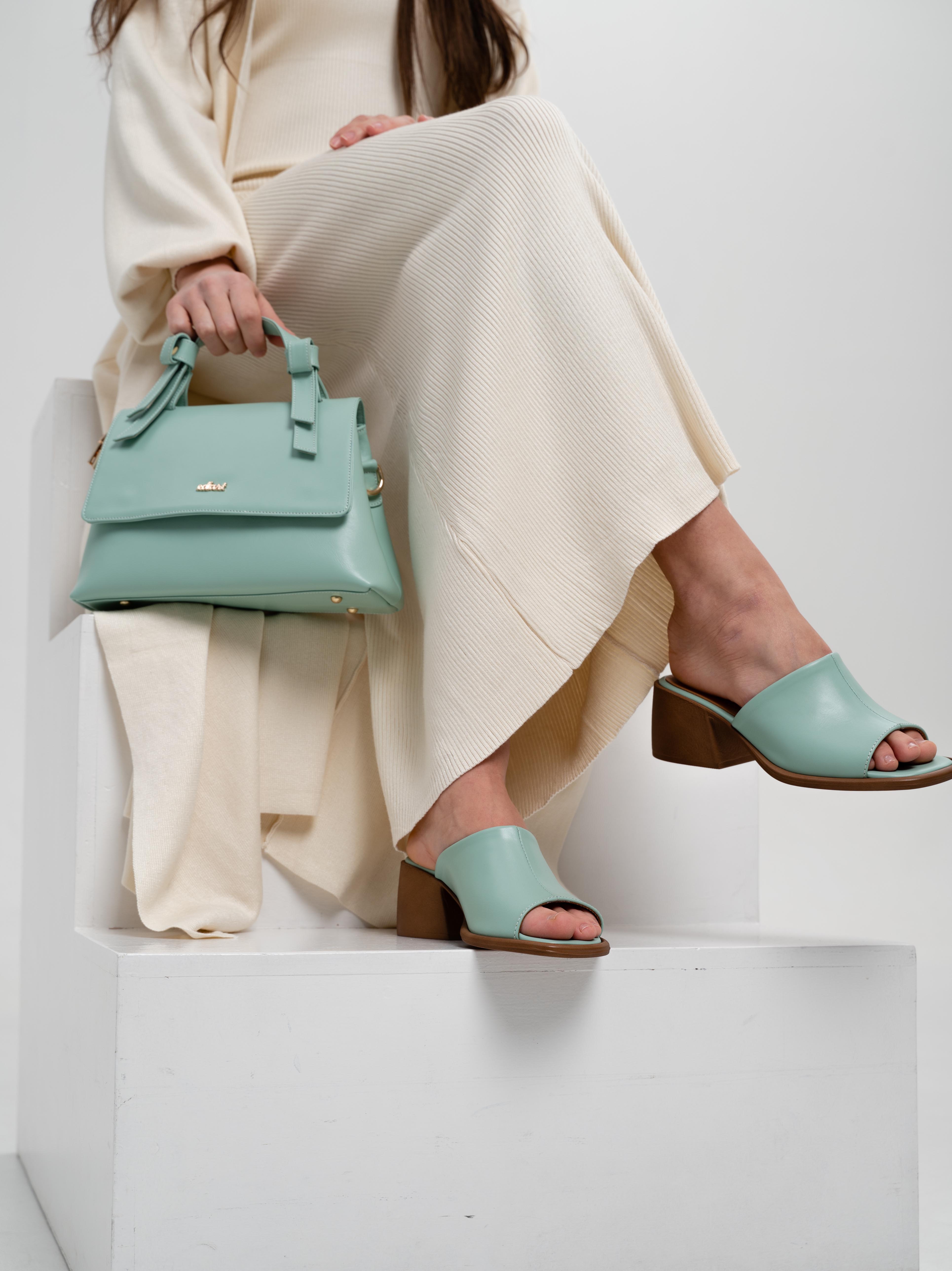 картинка Босоножки ED'ART 4012.23663'br. Мята+коричневый от интернет магазина