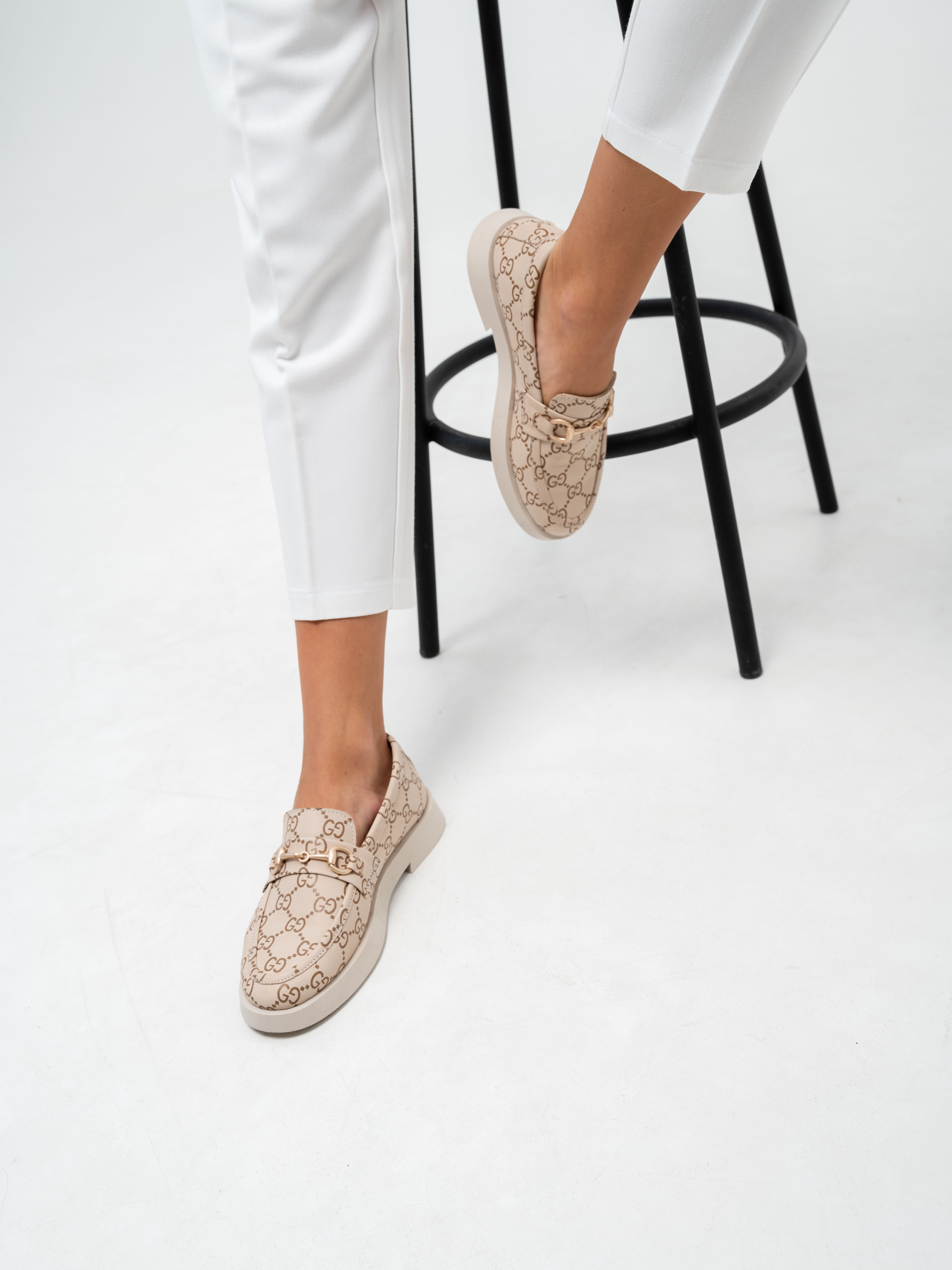 картинка Лоферы туфли ED'ART 172.1841'be. бежевый гуччи от интернет магазина