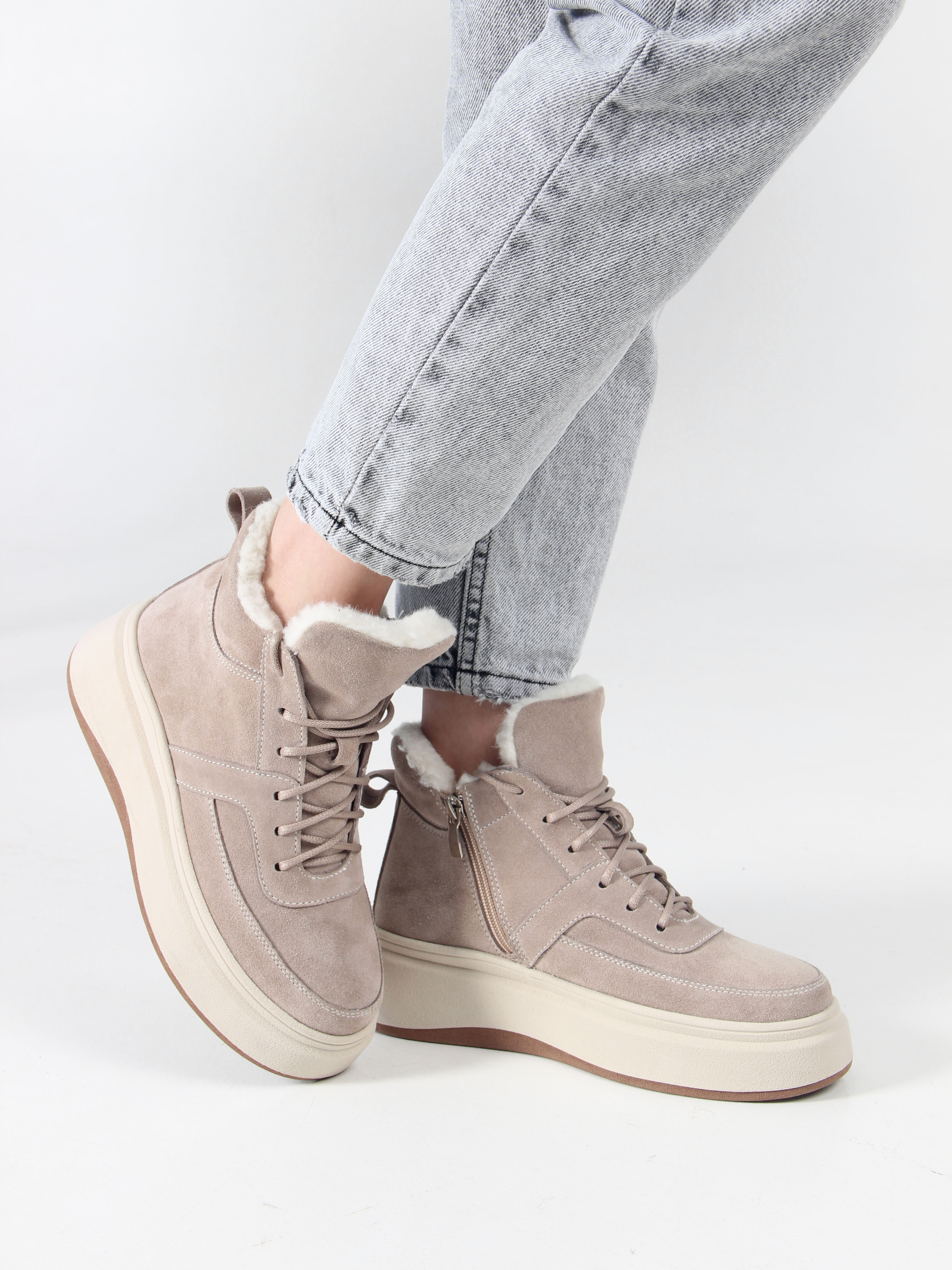 картинка Ботинки ED'ART 260.windy'be. каменный замш от интернет магазина