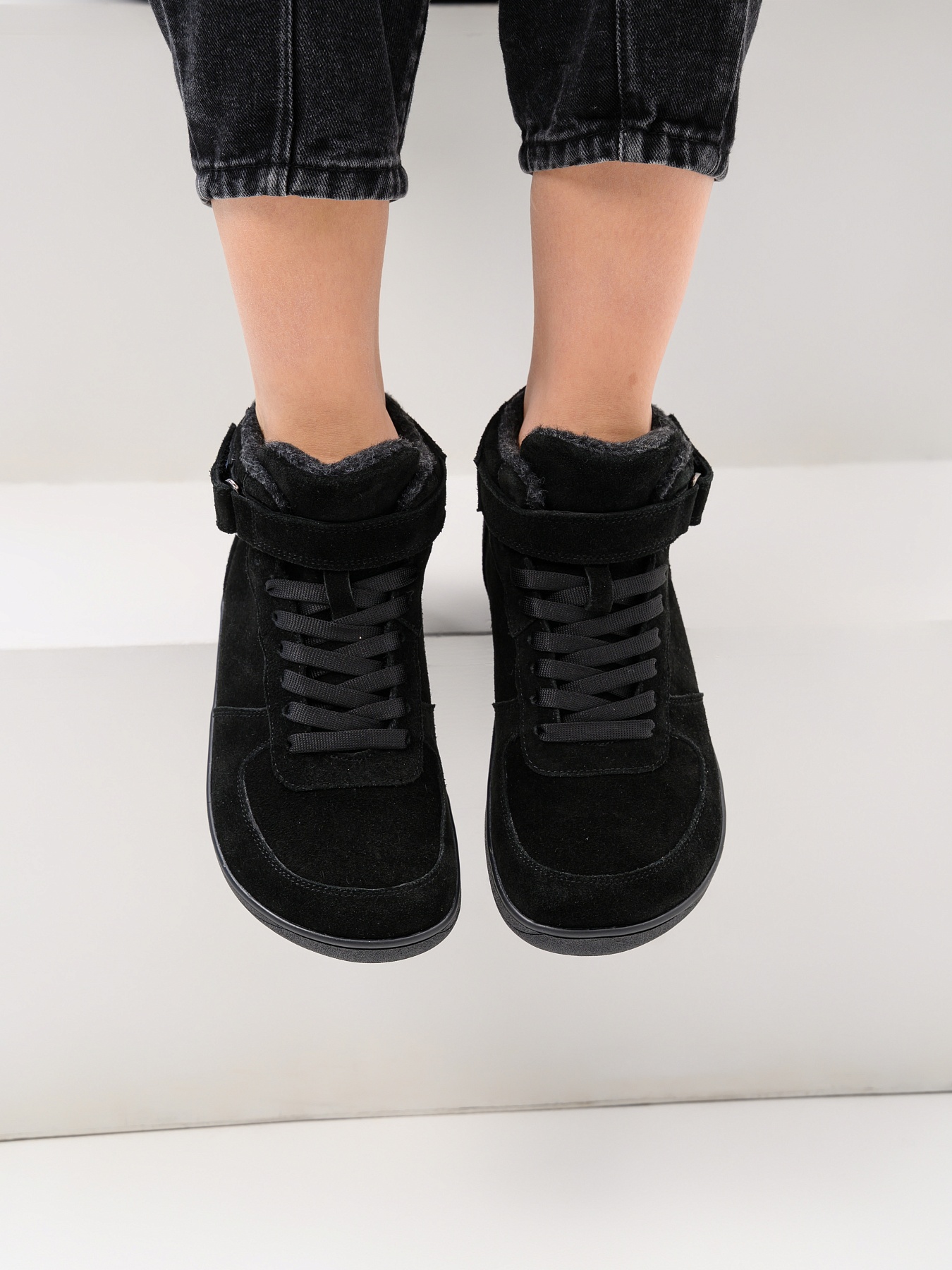 картинка Босоногие ботинки  ED'ART 211.NATA'bl.Черная замша от интернет магазина