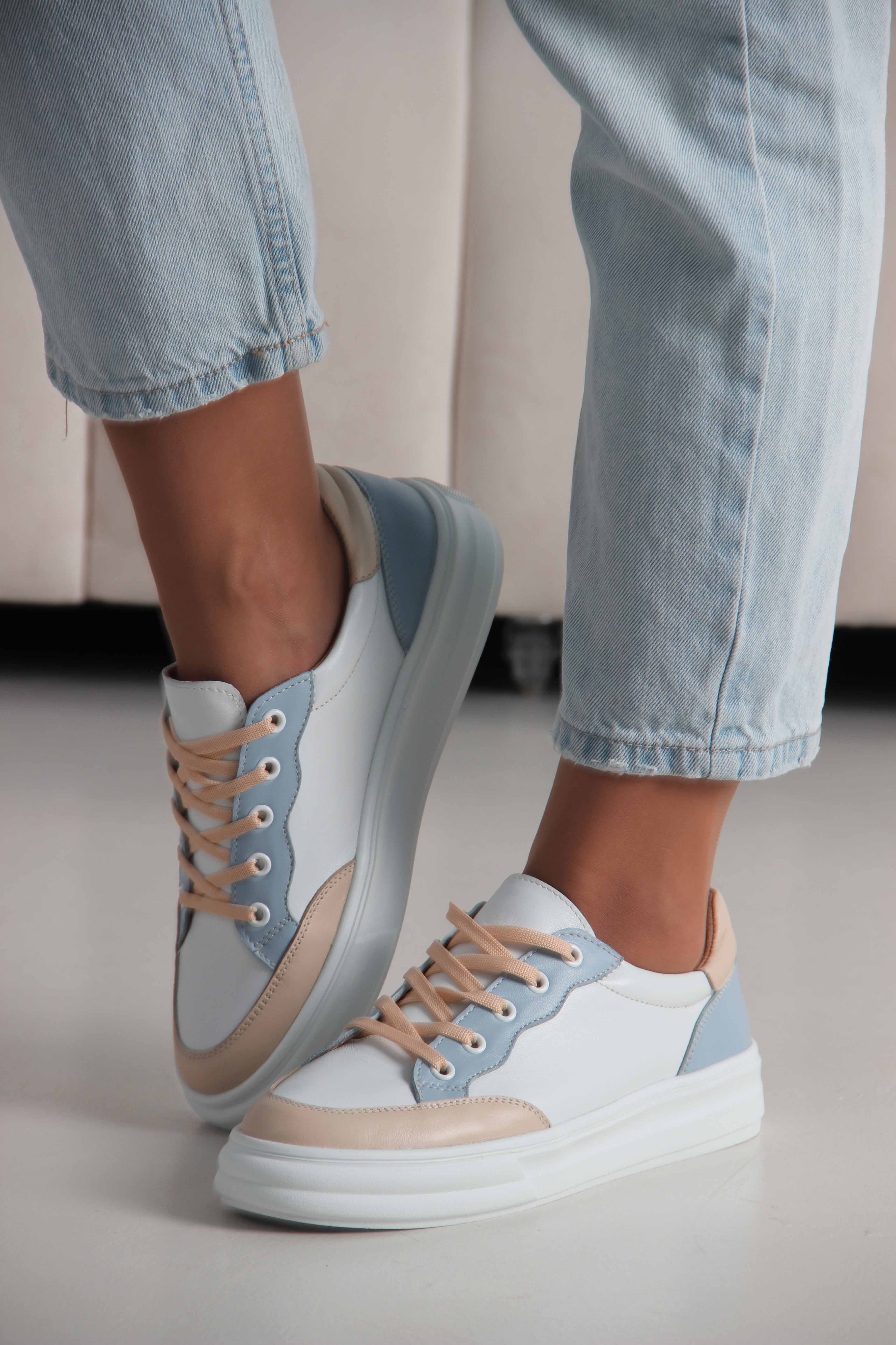 картинка Кеды ED'ART 148.lusi22'w. Белый-бежевый-голубой от интернет магазина