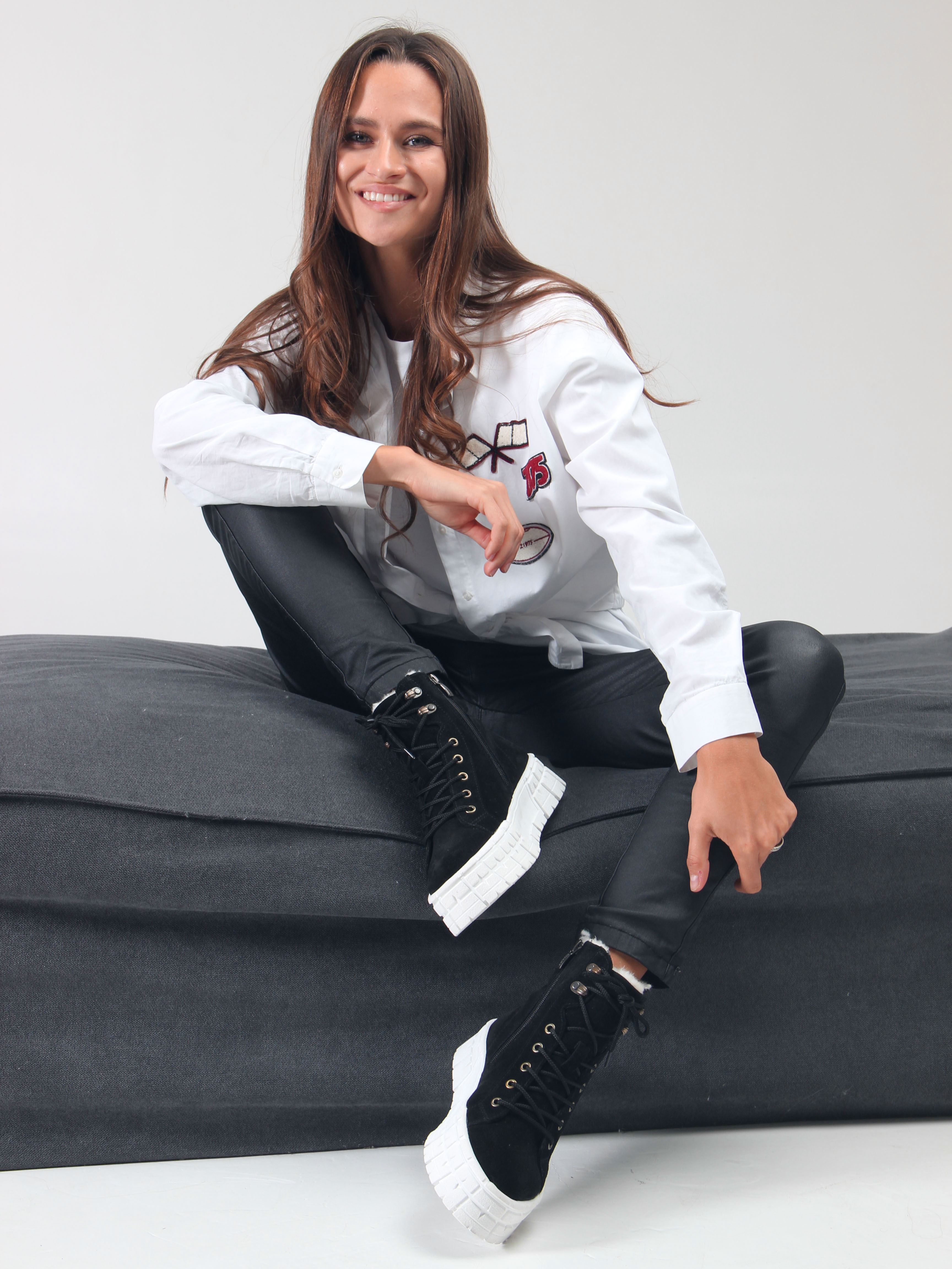 картинка Ботинки ED'ART 216.212131'w. черный замша от интернет магазина