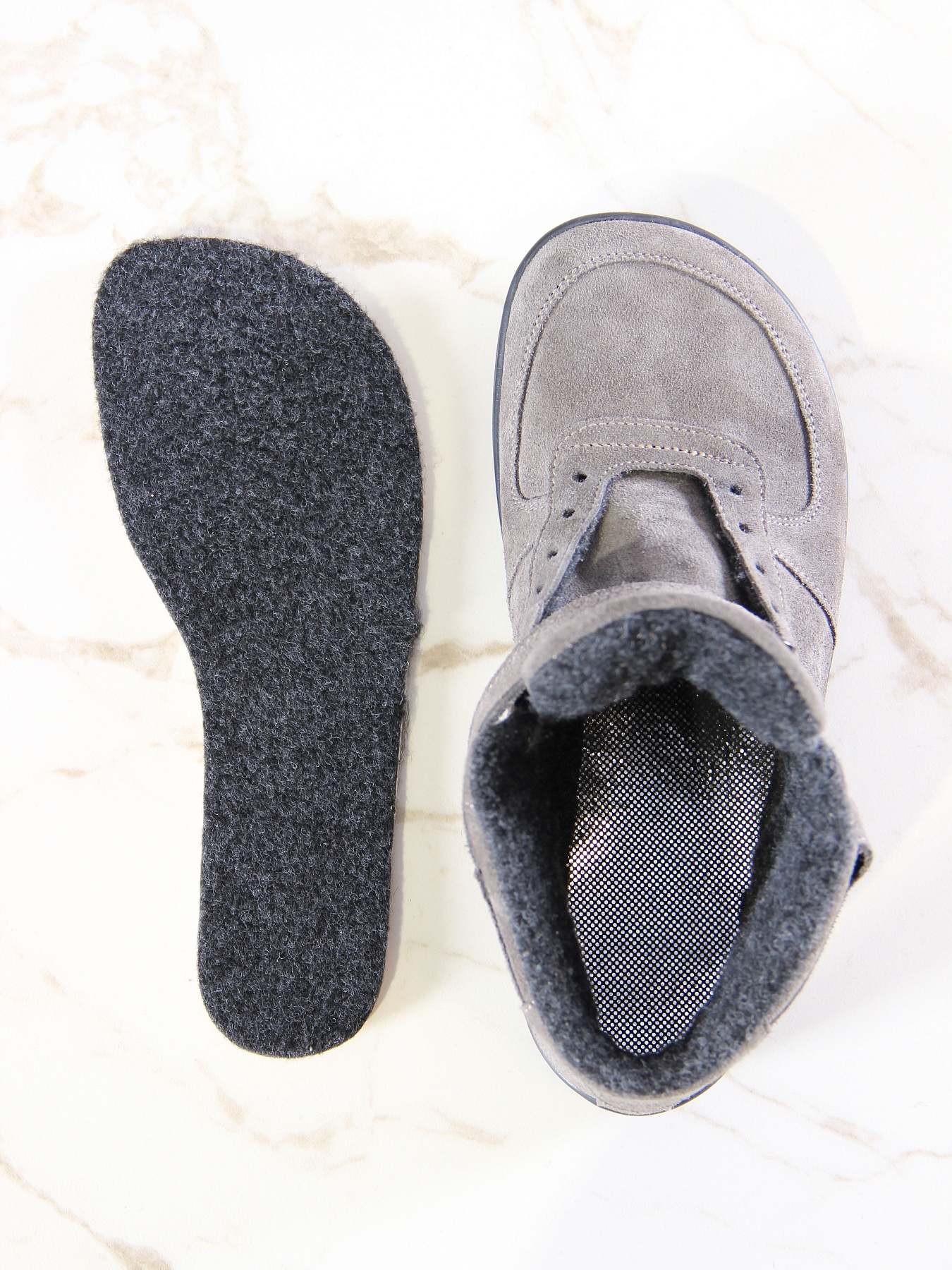 картинка Босоногие ботинки ED'ART 211.NATA'bl.Серый замок замша от интернет магазина