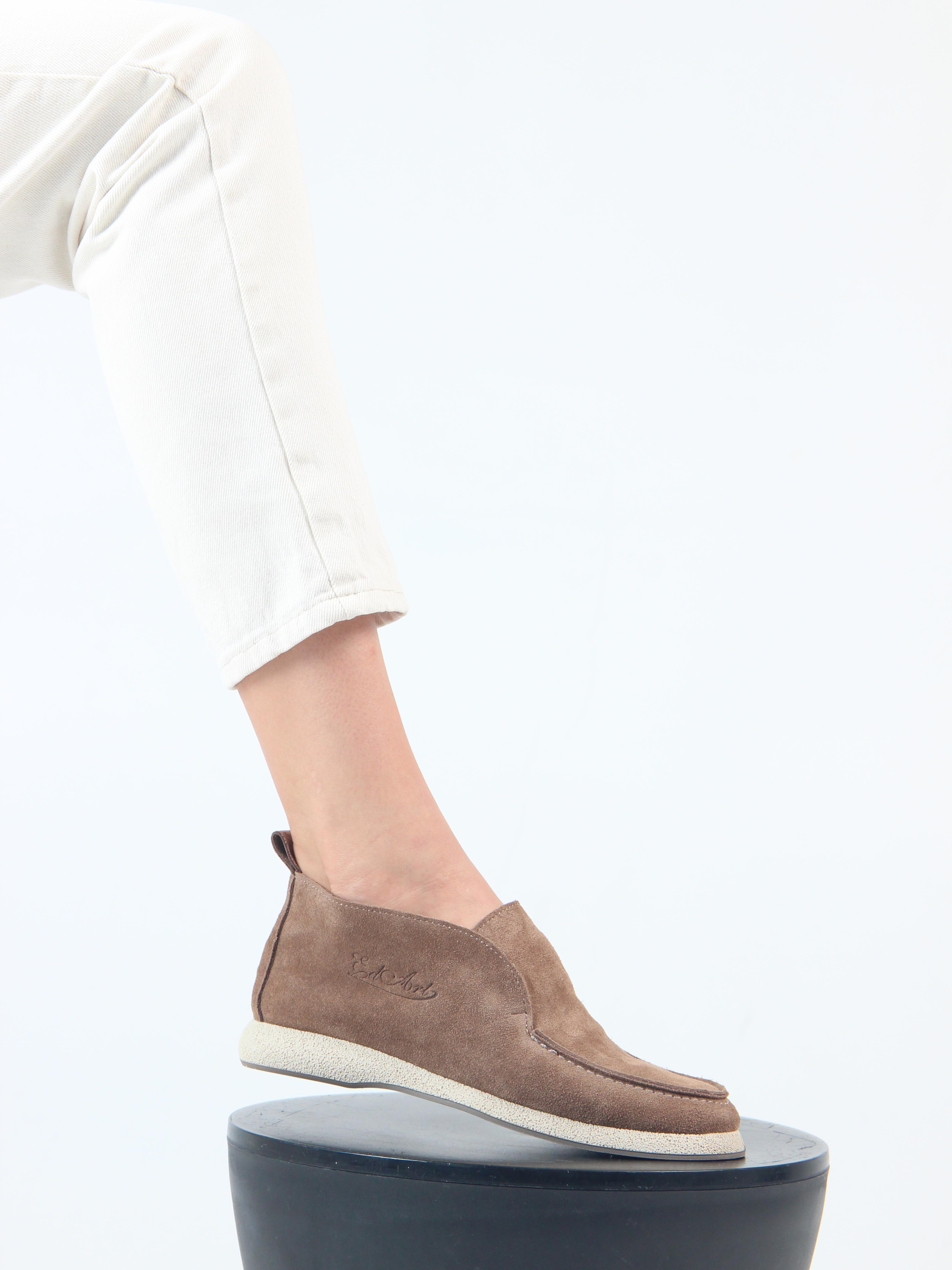 картинка Полуботинки ED'ART 207.1607'be. коричневый капучино замша от интернет магазина