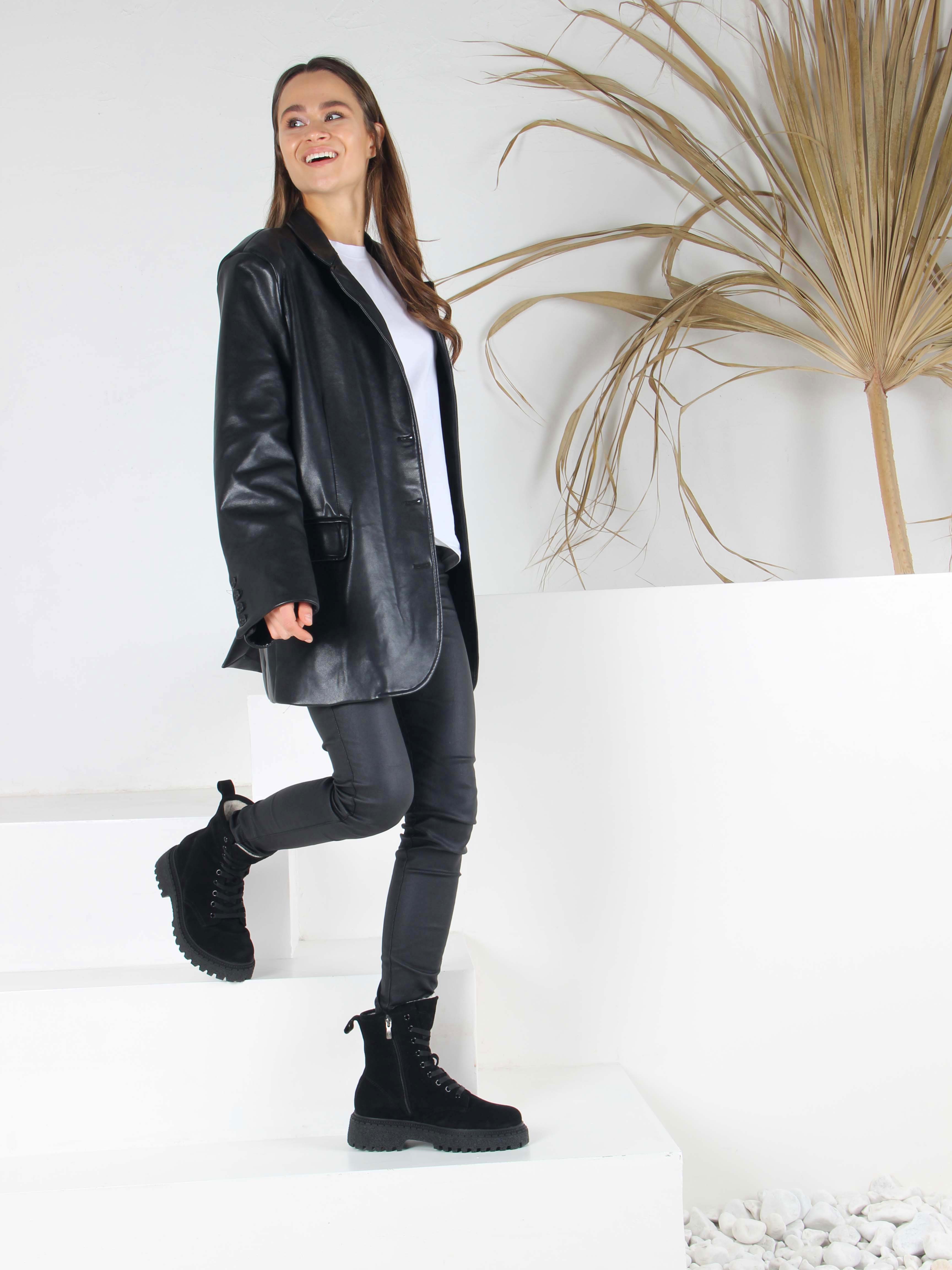 картинка Ботинки ED'ART 327.asteria.bl черный замш от интернет магазина