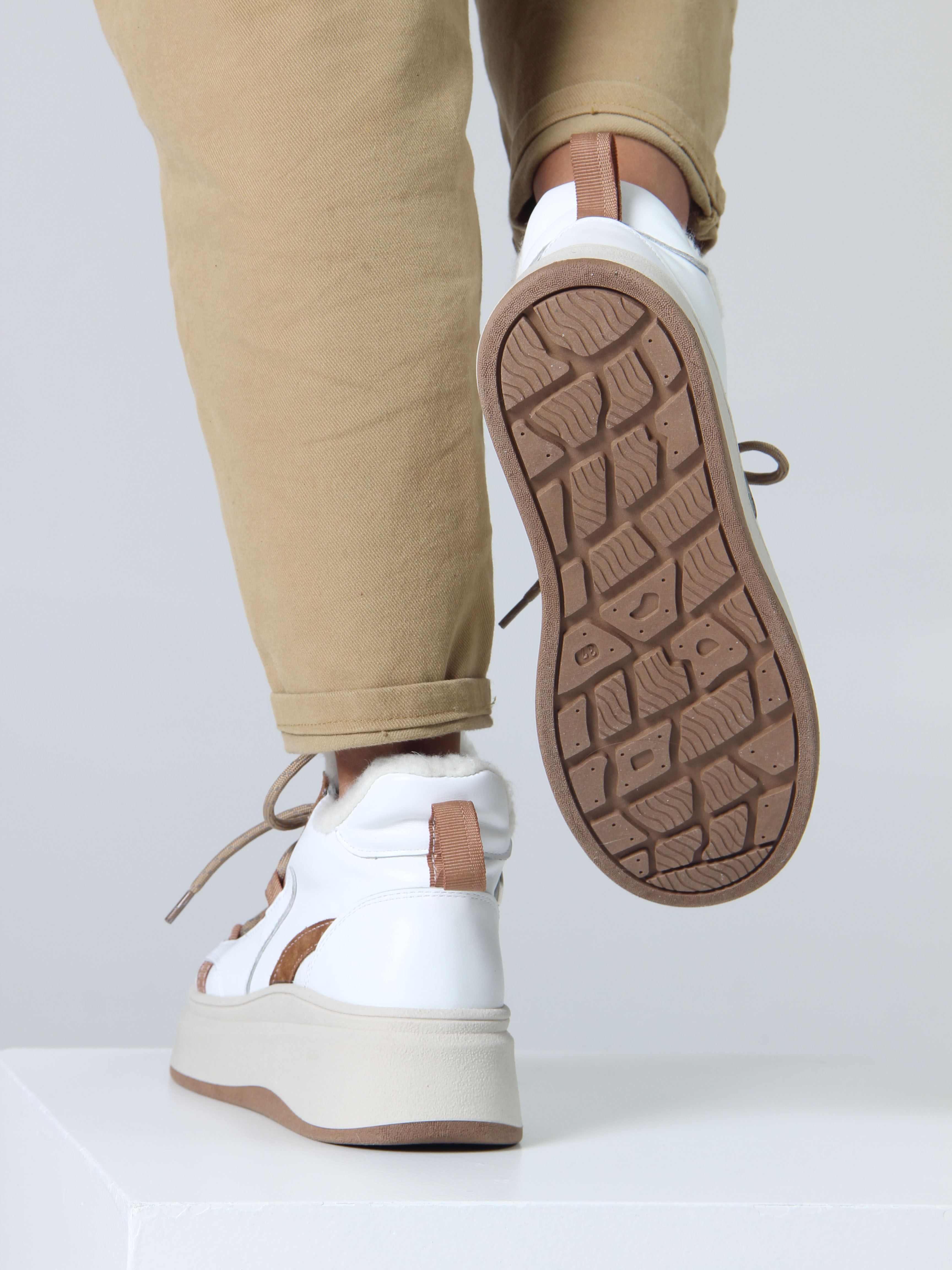 картинка Ботинки ED'ART 229.windy'be. белый коричневый от интернет магазина