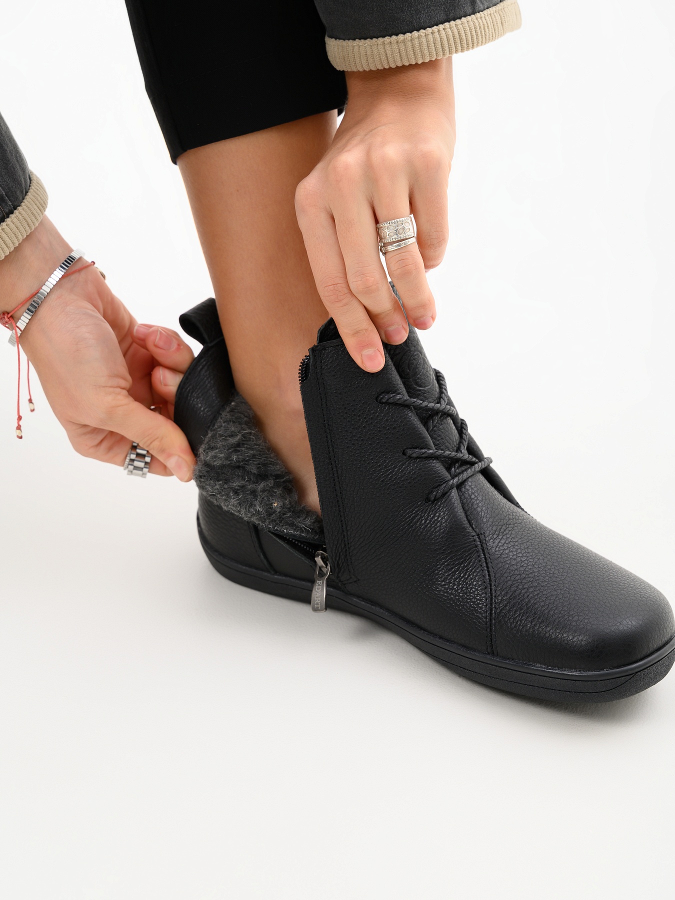 картинка Босоногие ботинки  ED'ART 352.NATA'bl.Черный флоттер от интернет магазина