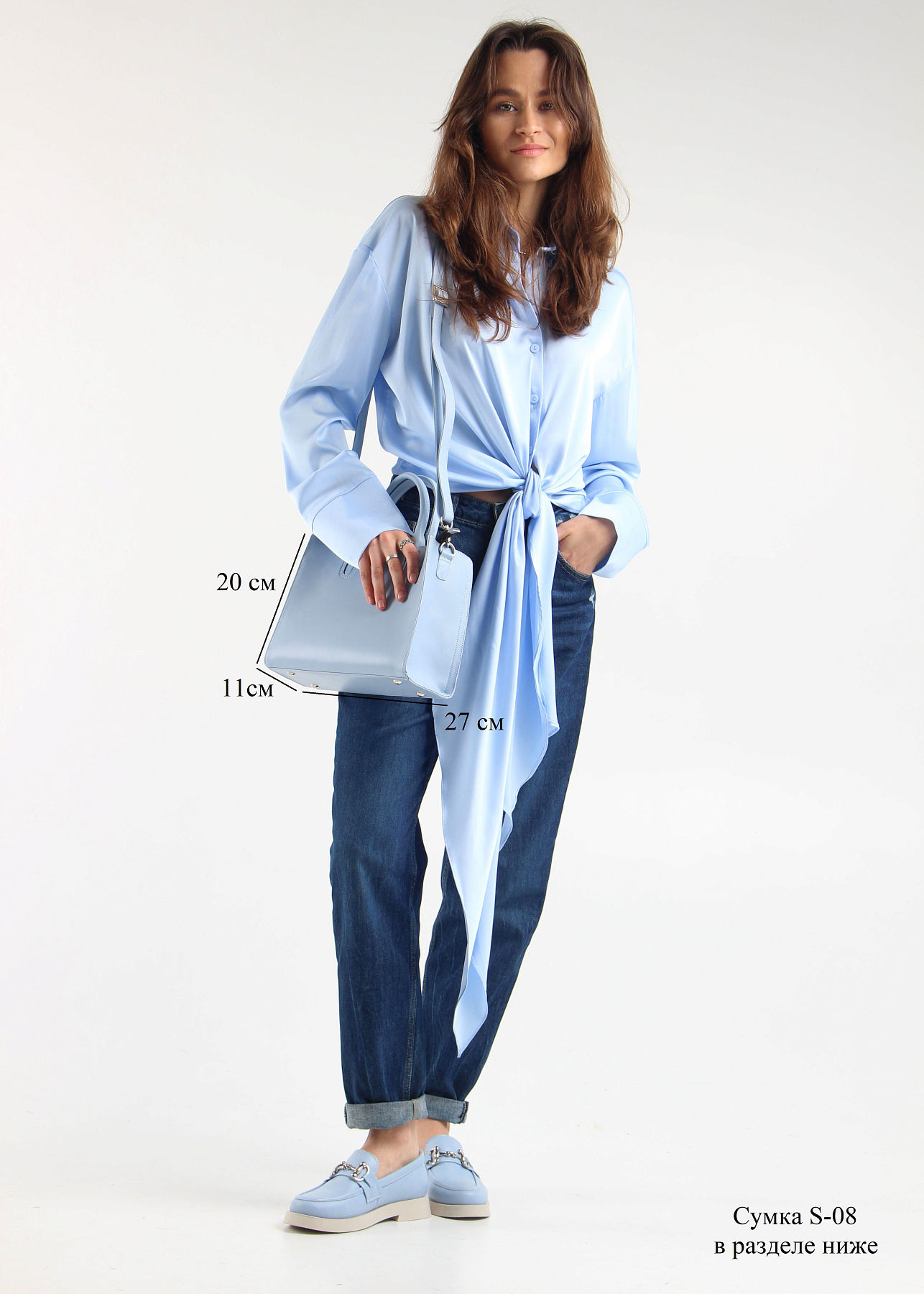 картинка Лоферы туфли ED'ART 172.1841'be. голубой ангел кожа от интернет магазина