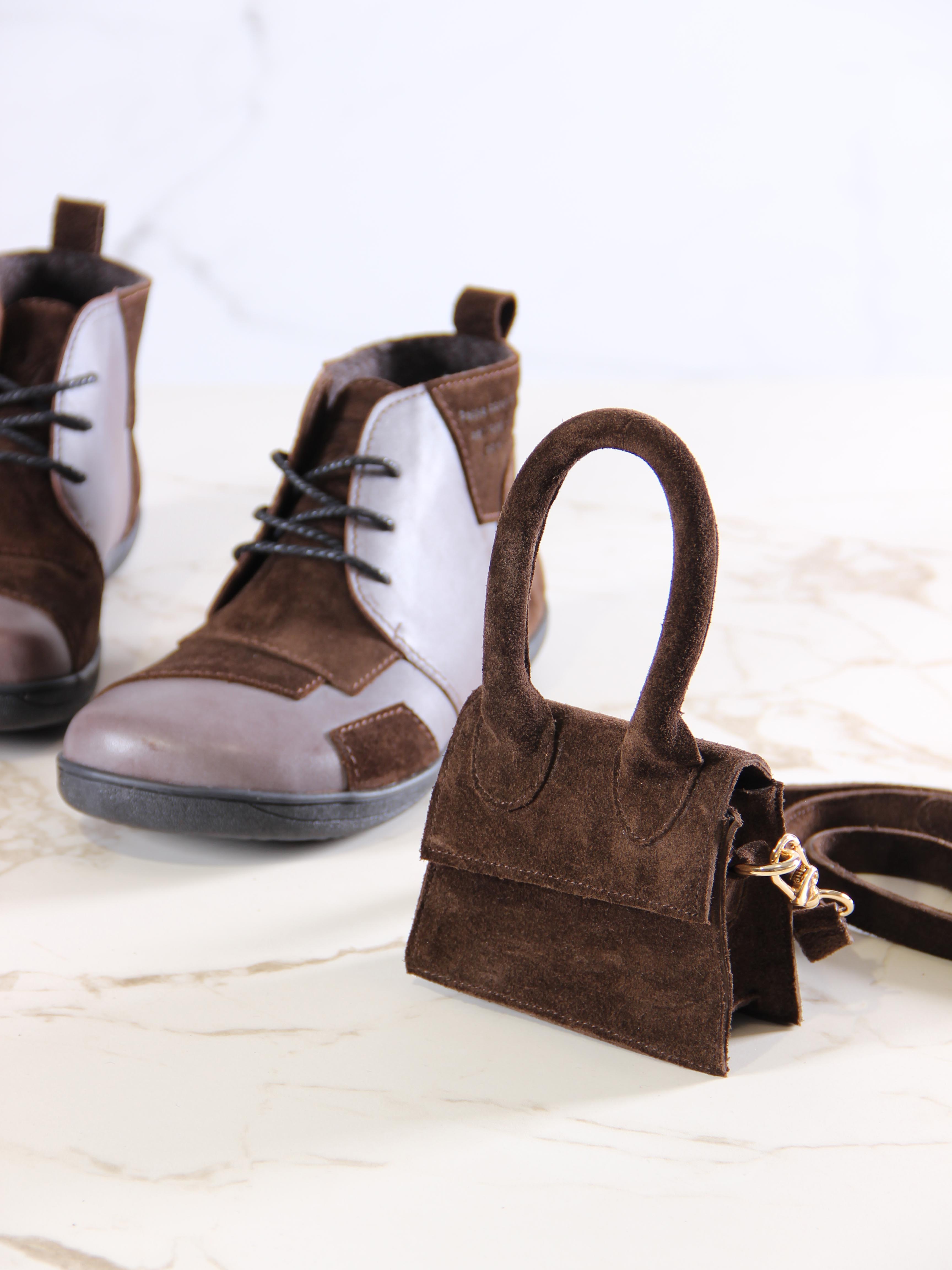 картинка Сумка ED`ART  J 01.Коричневая замша от интернет магазина