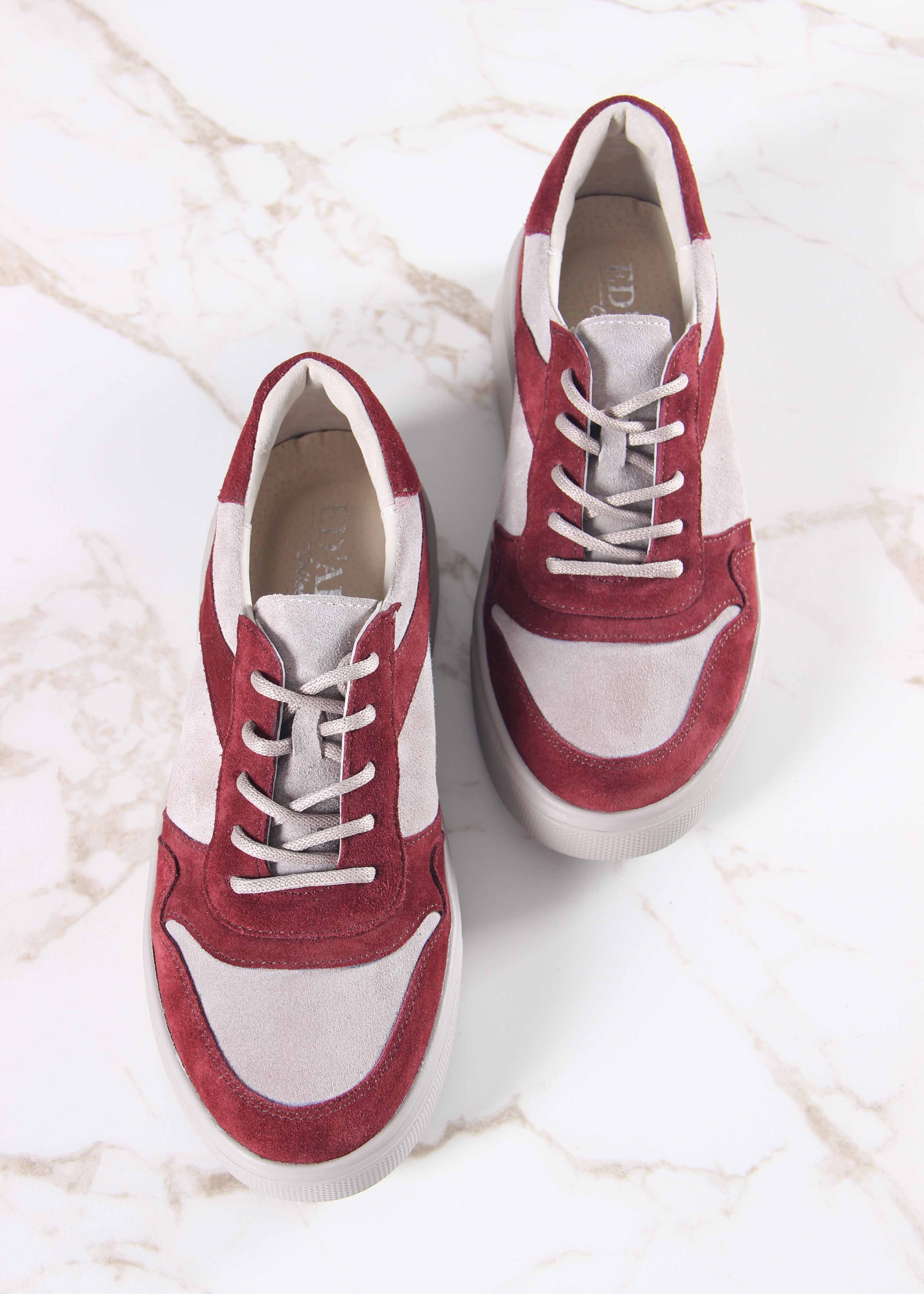 картинка Кеды ED'ART 149.LusiR2'la. бордо каменный замша от интернет магазина