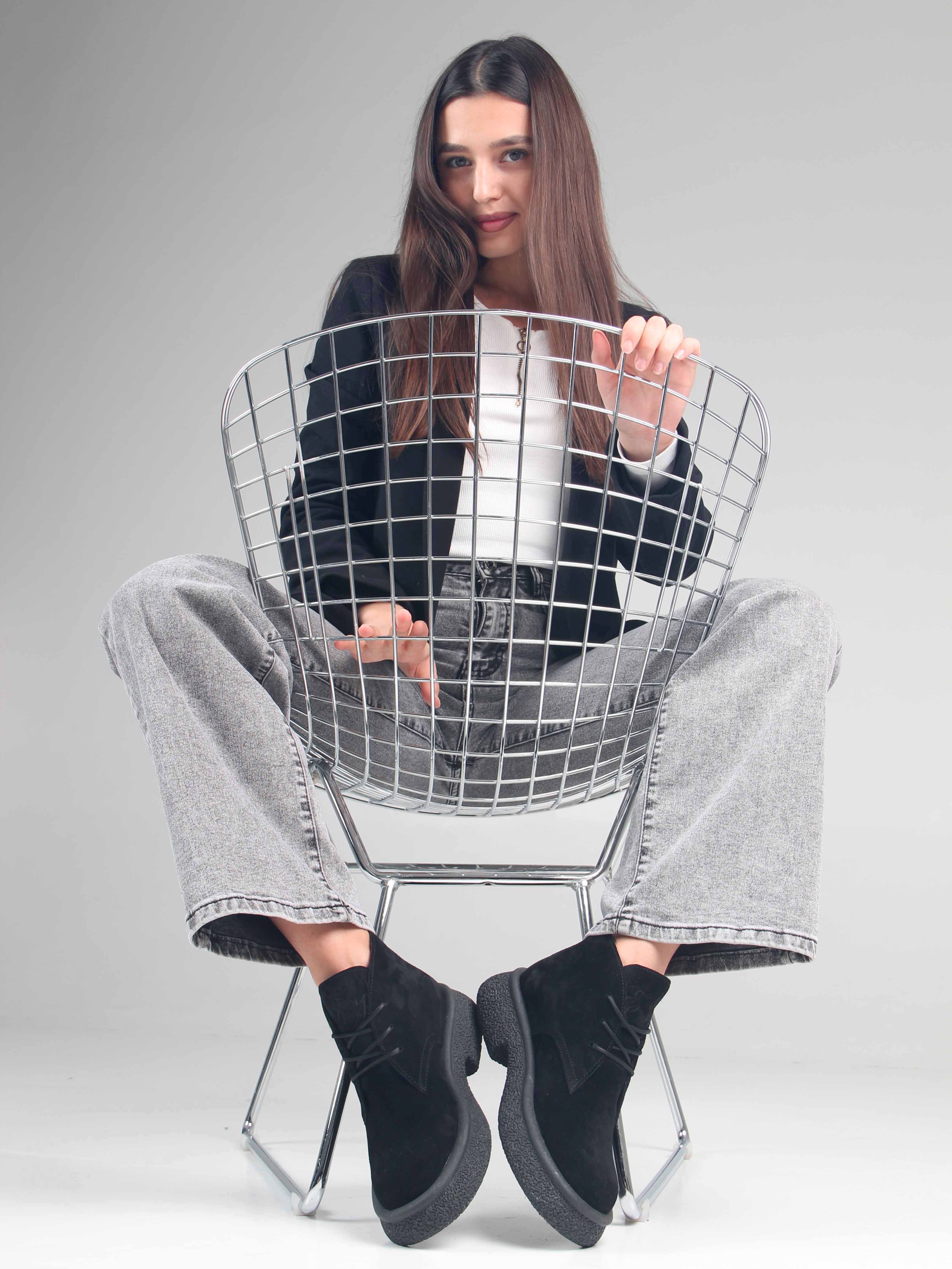 картинка Ботинки ED'ART 308.агата'bl. чёрный замша от интернет магазина