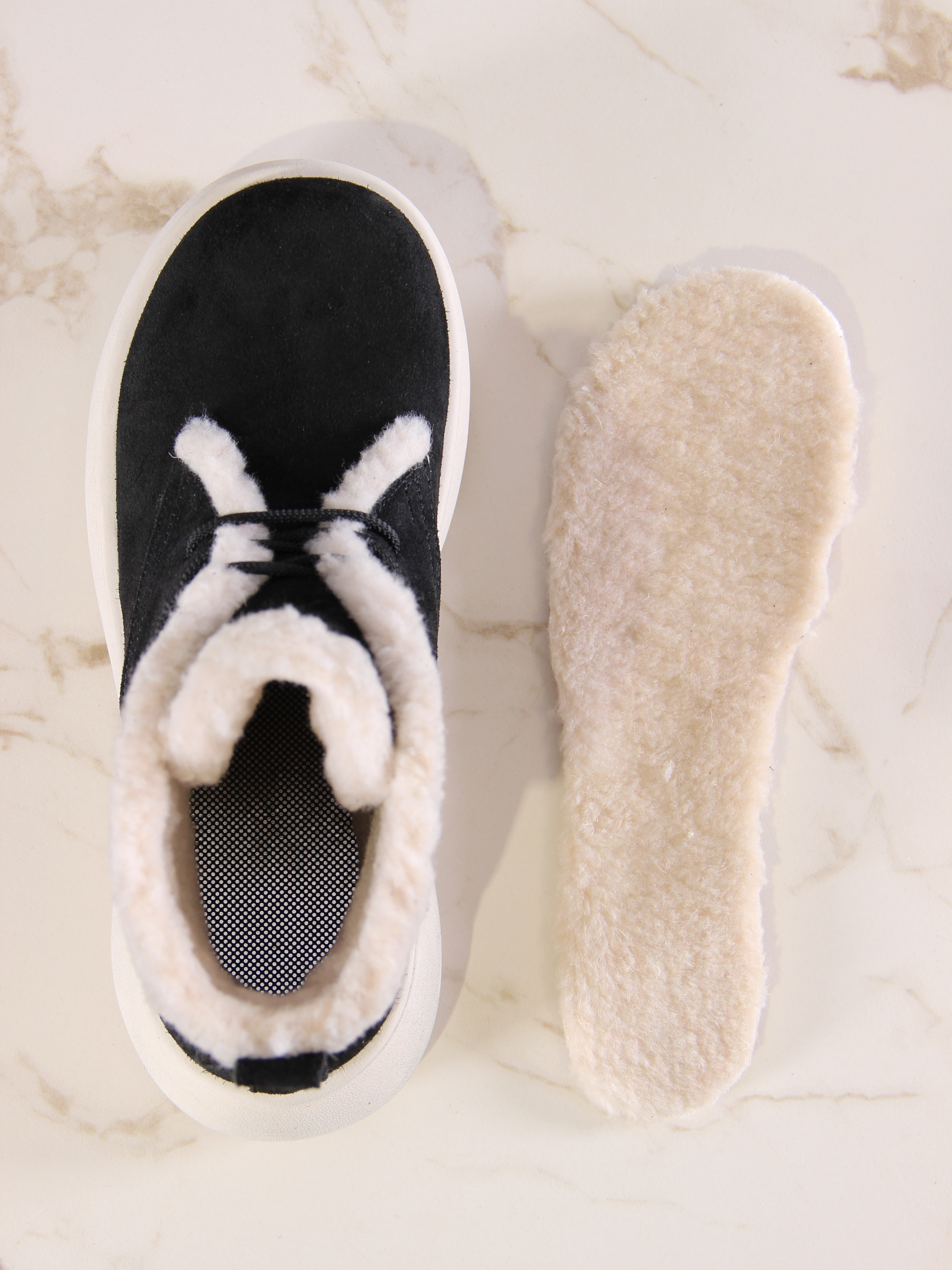 картинка Ботинки  ED'ART 308.927'bе.Черный замша+бежевый от интернет магазина