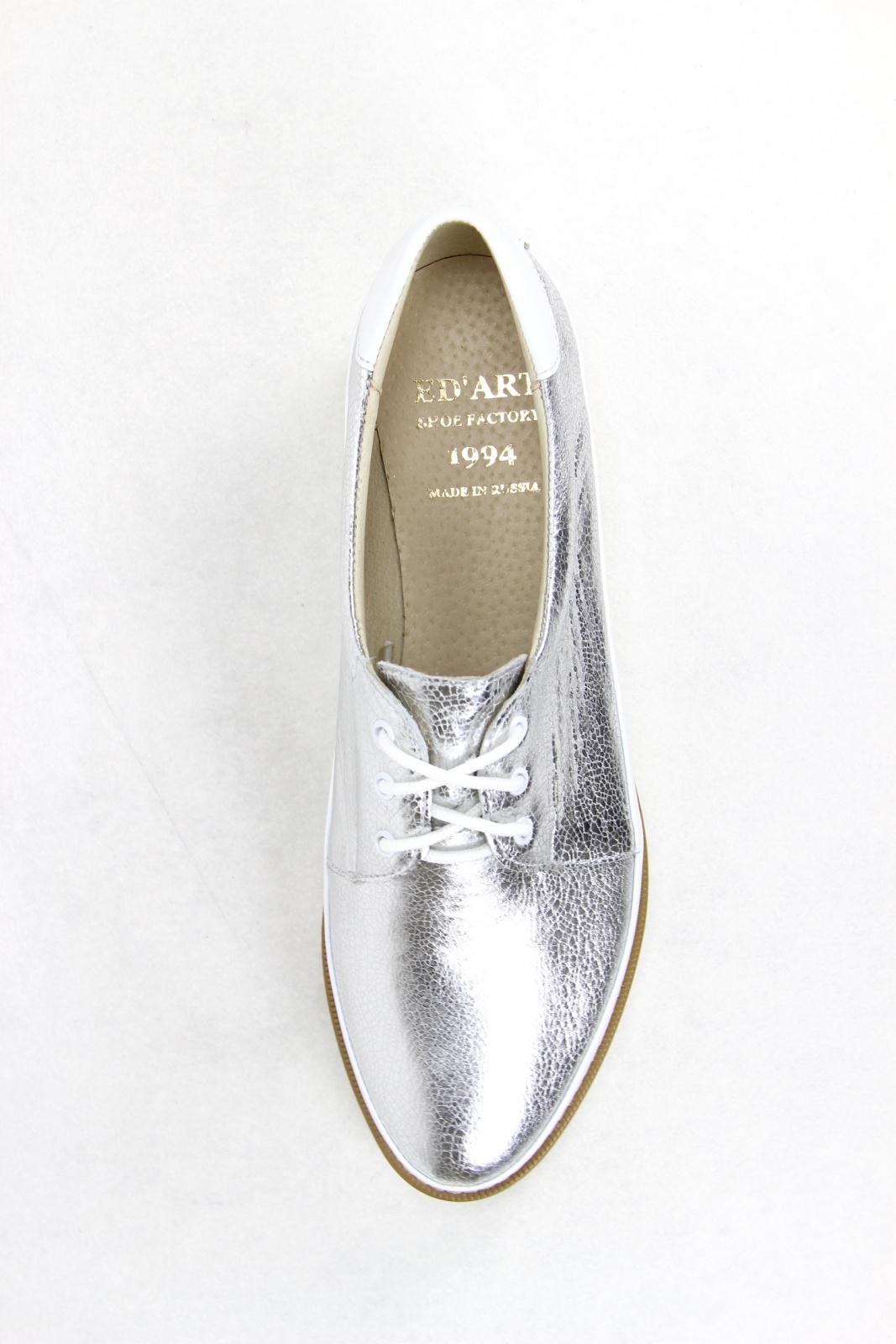 картинка Туфли полуботинки ED'ART 103.man'w.silver/white от интернет магазина