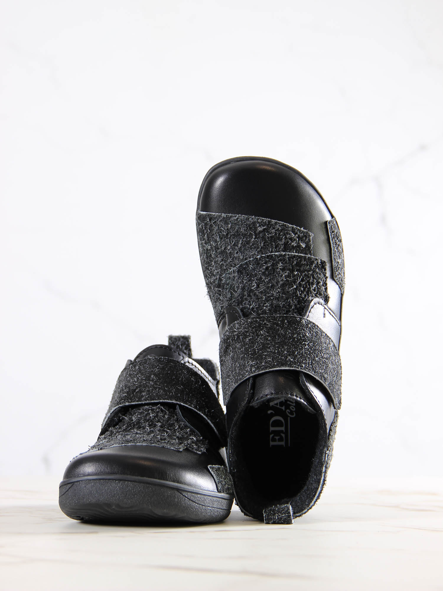 картинка Босоногие ботинки  ED'ART 206.NATA'bl.Черная кожа+черный джангл от интернет магазина