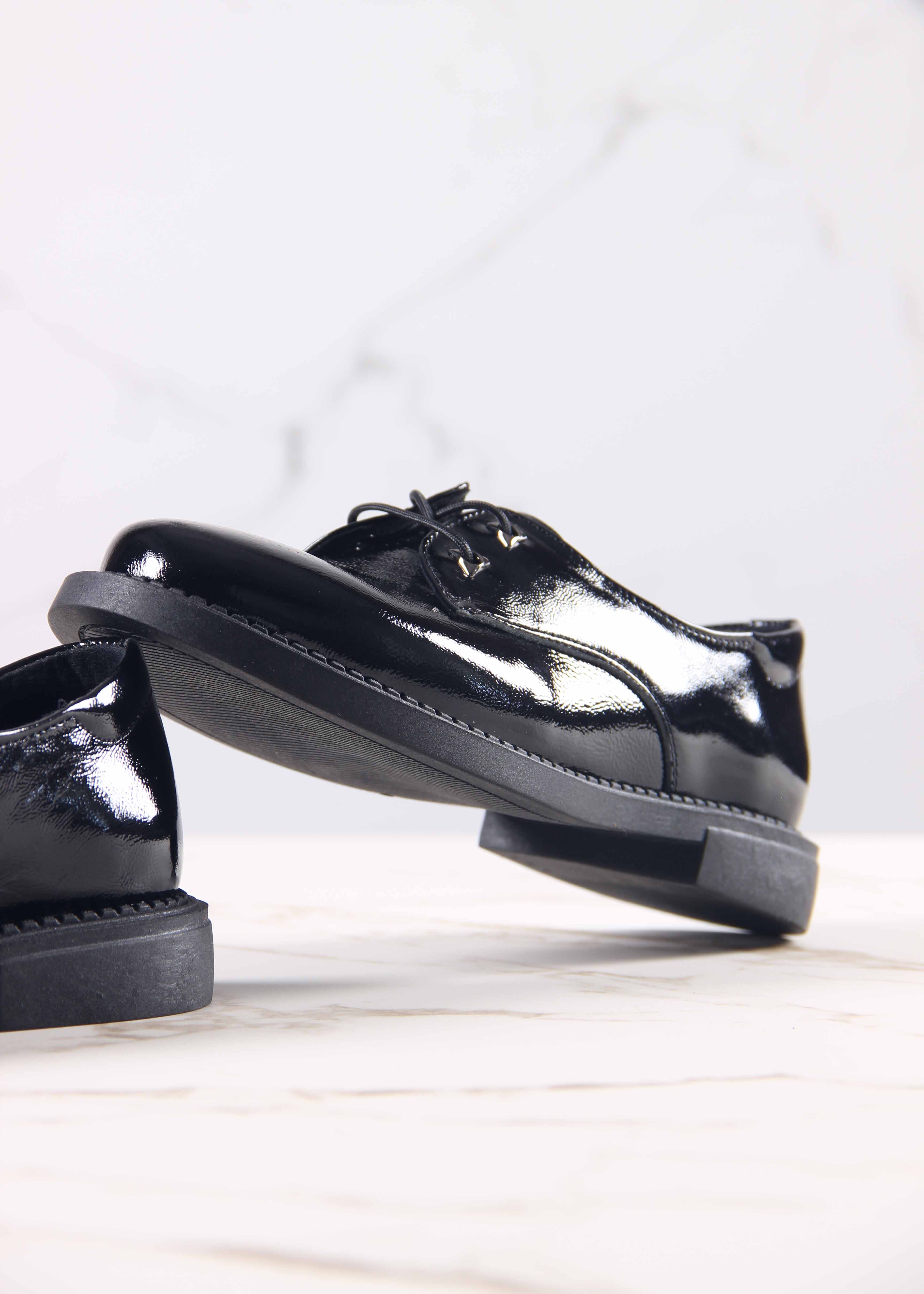 картинка Туфли полуботинки ED'ART 105.2693.bl. Черный наплак от интернет магазина