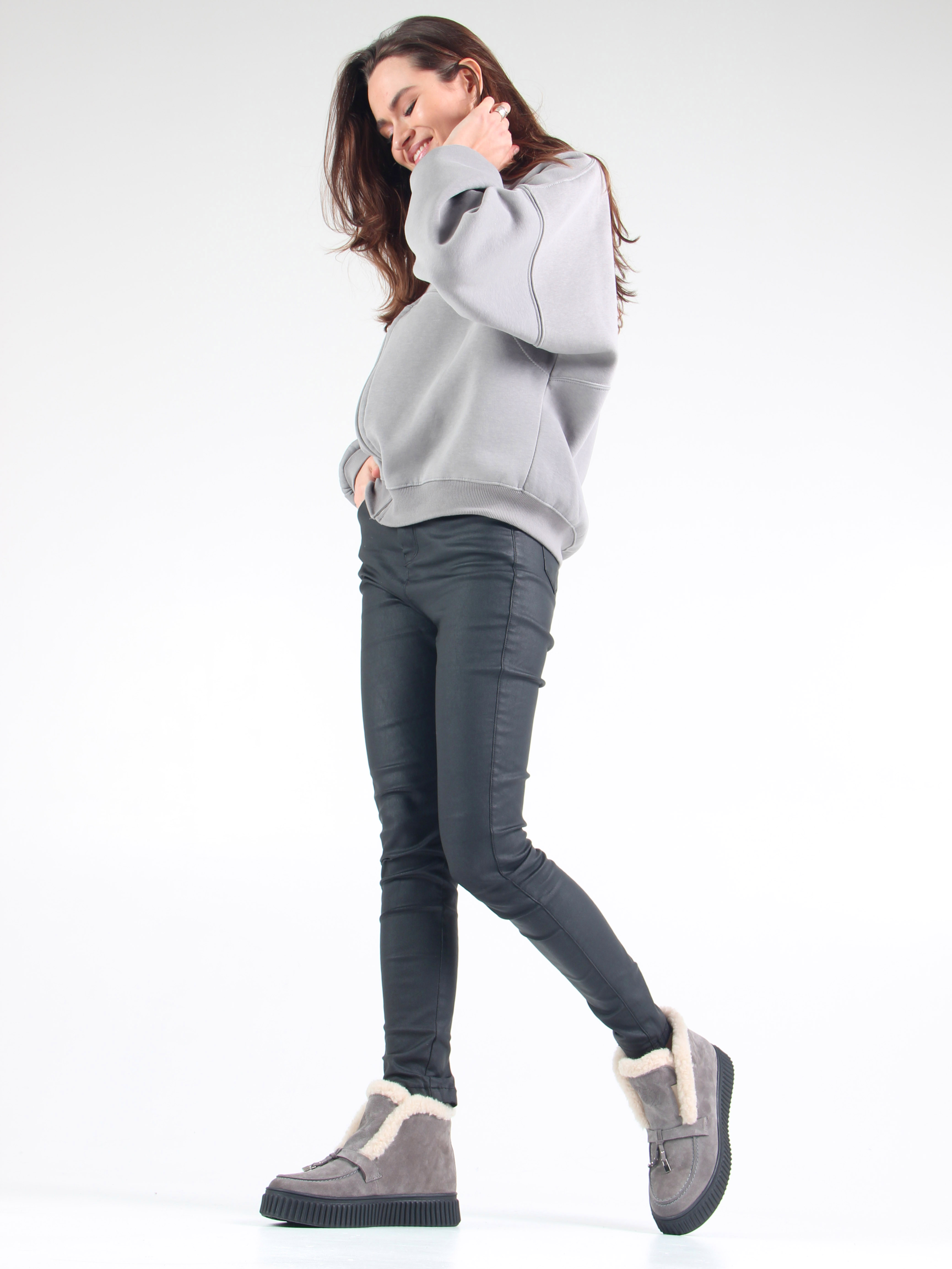 картинка Ботинки ED'ART 307.от11'bl. серый замок  замша от интернет магазина