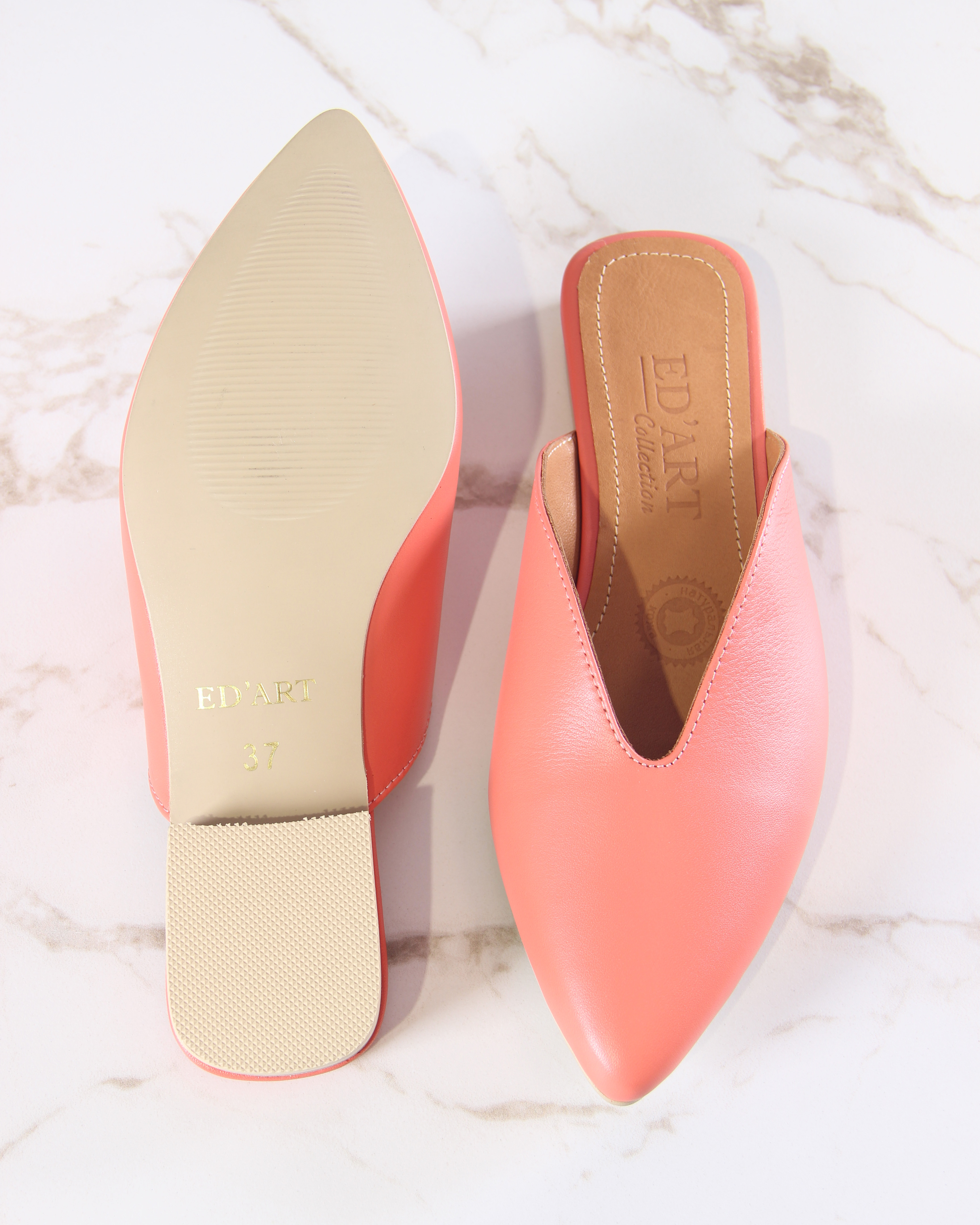 картинка Мюли ED'ART 1001.34104'be. Коралл от интернет магазина