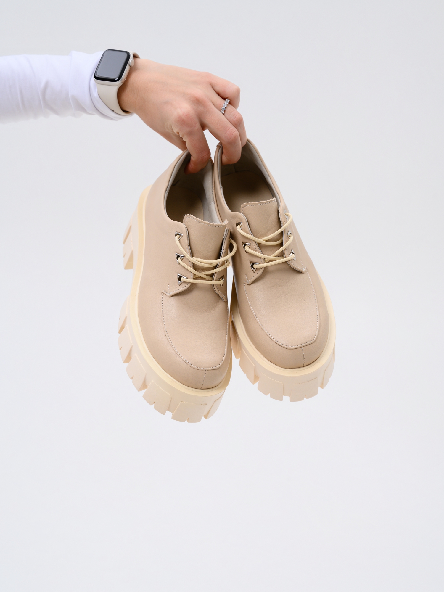 картинка Туфли полуботинки ED'ART 202.90200'm. Бежевый от интернет магазина