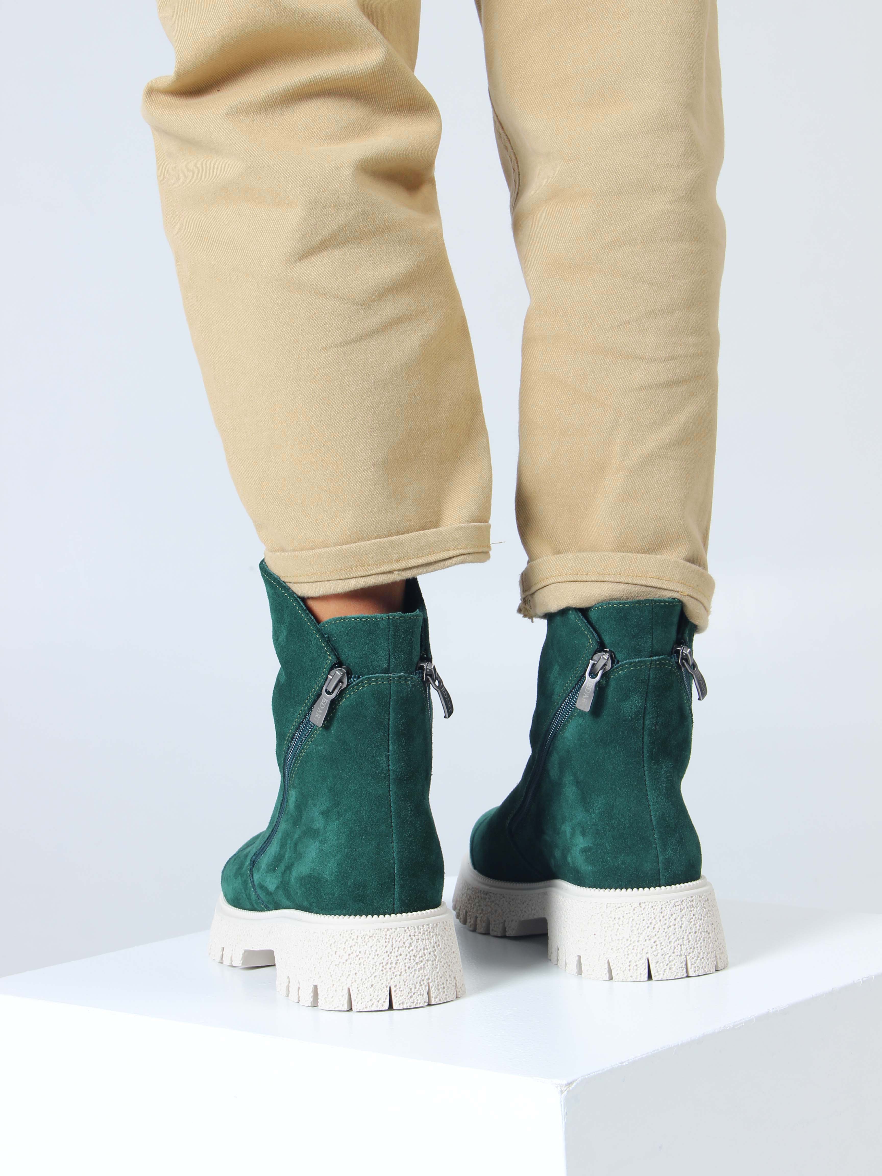 картинка Ботинки ED'ART 233.1541'be. Зеленый замша от интернет магазина