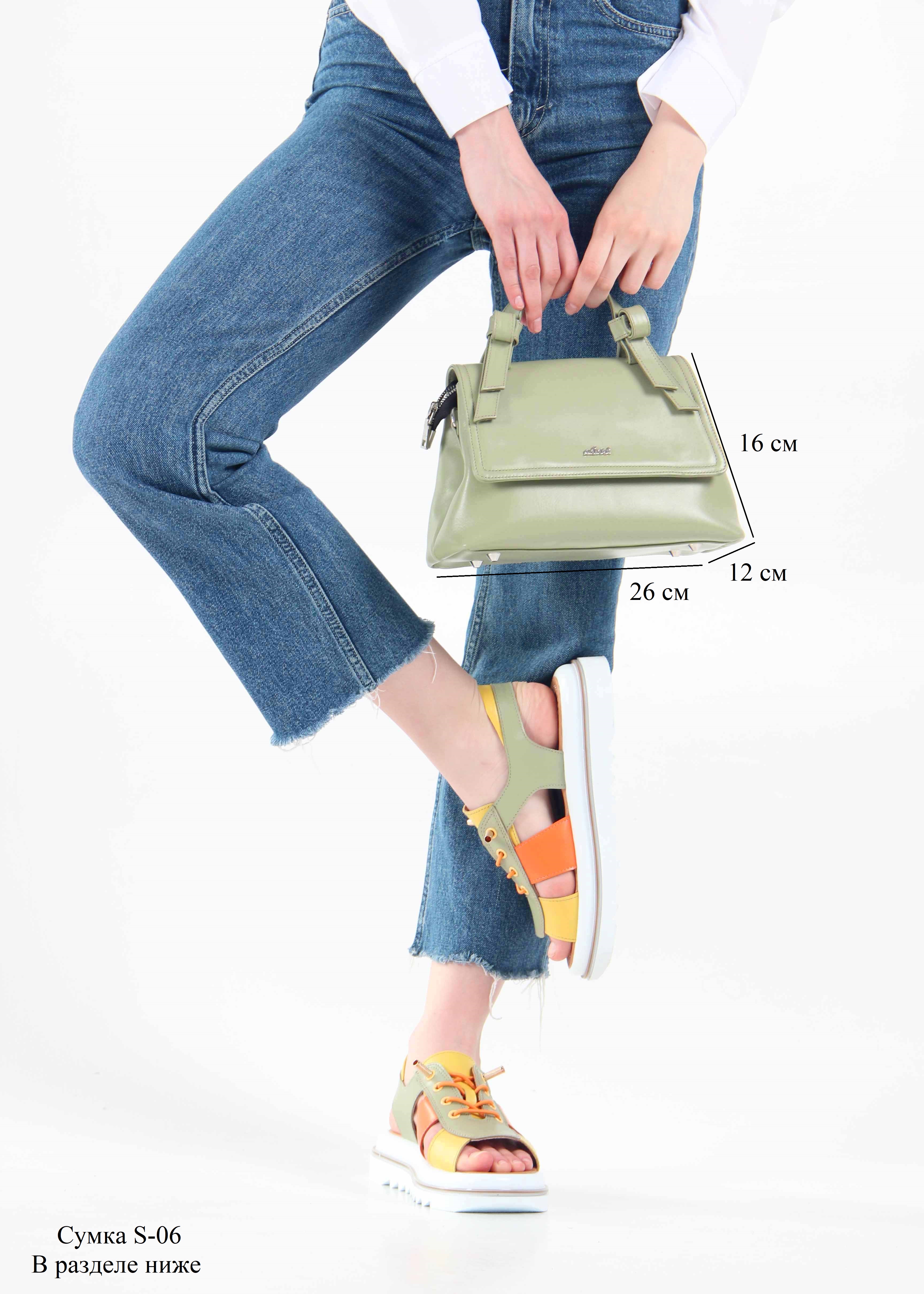 картинка Босоножки ED'ART 2029.2525'w. Авокадо желтый оранжевый от интернет магазина