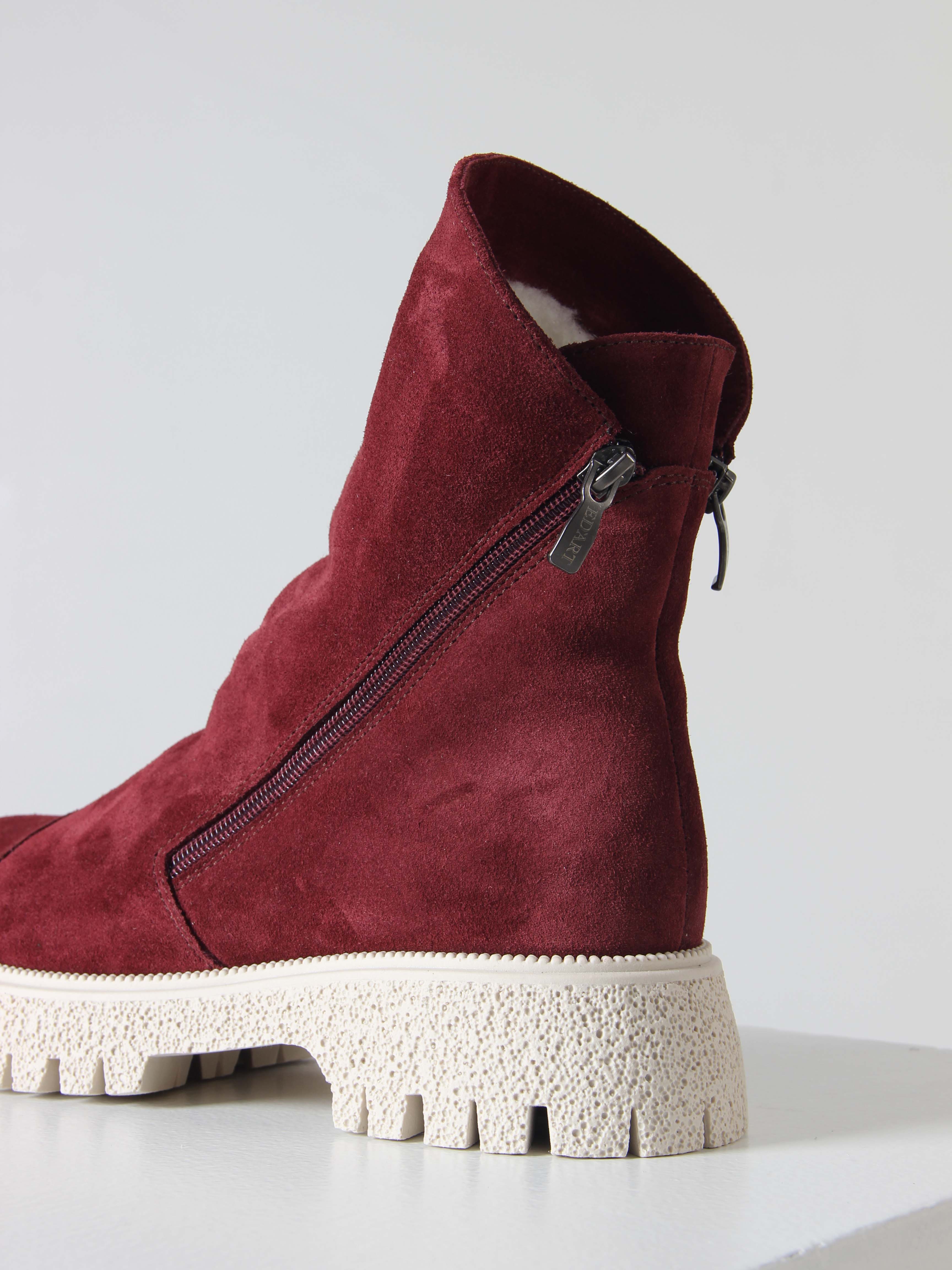 картинка Ботинки ED'ART 233.1541'be. Бордо замша от интернет магазина