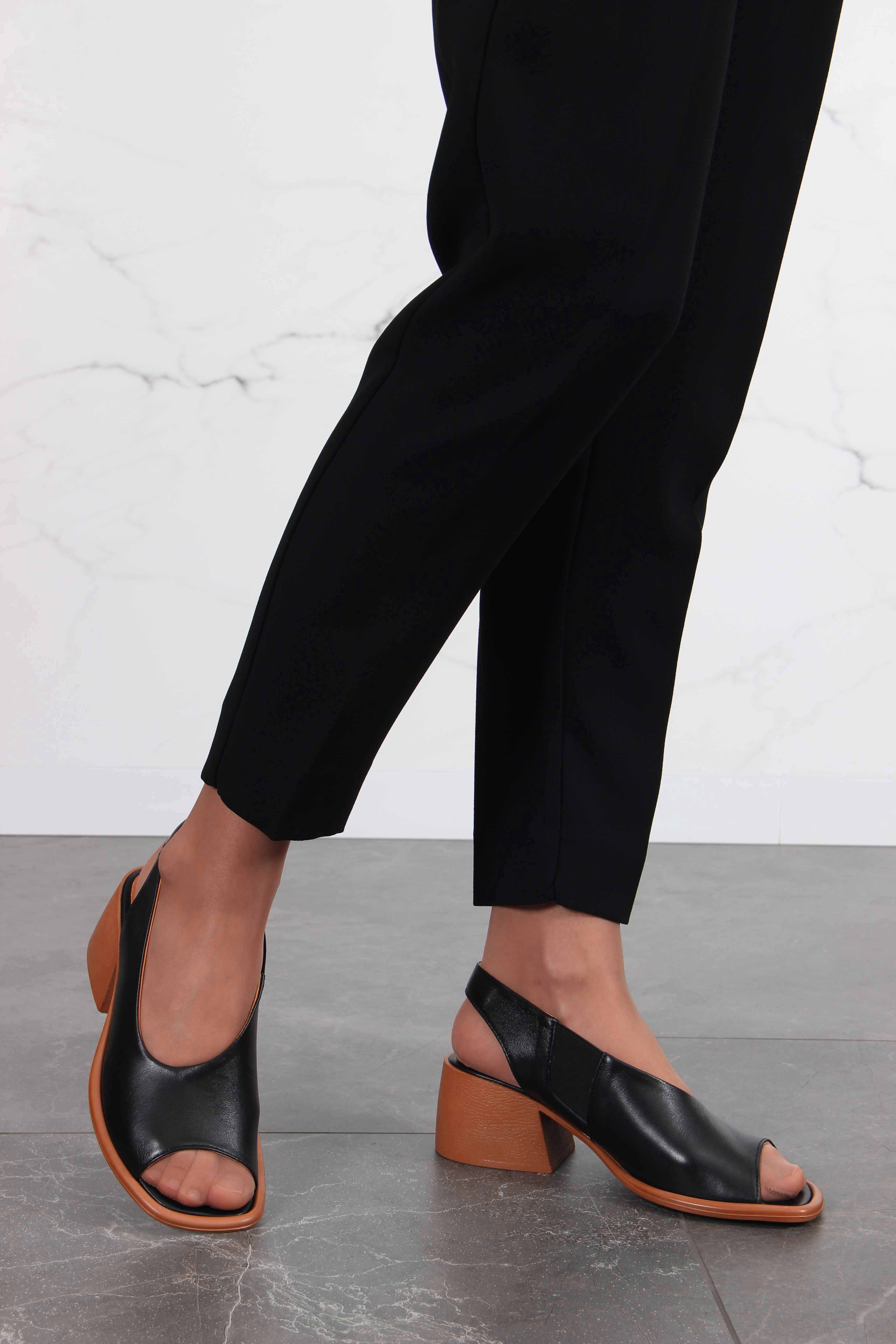 картинка Босоножки ED'ART 4011.23663'br. Черный-коричневый от интернет магазина