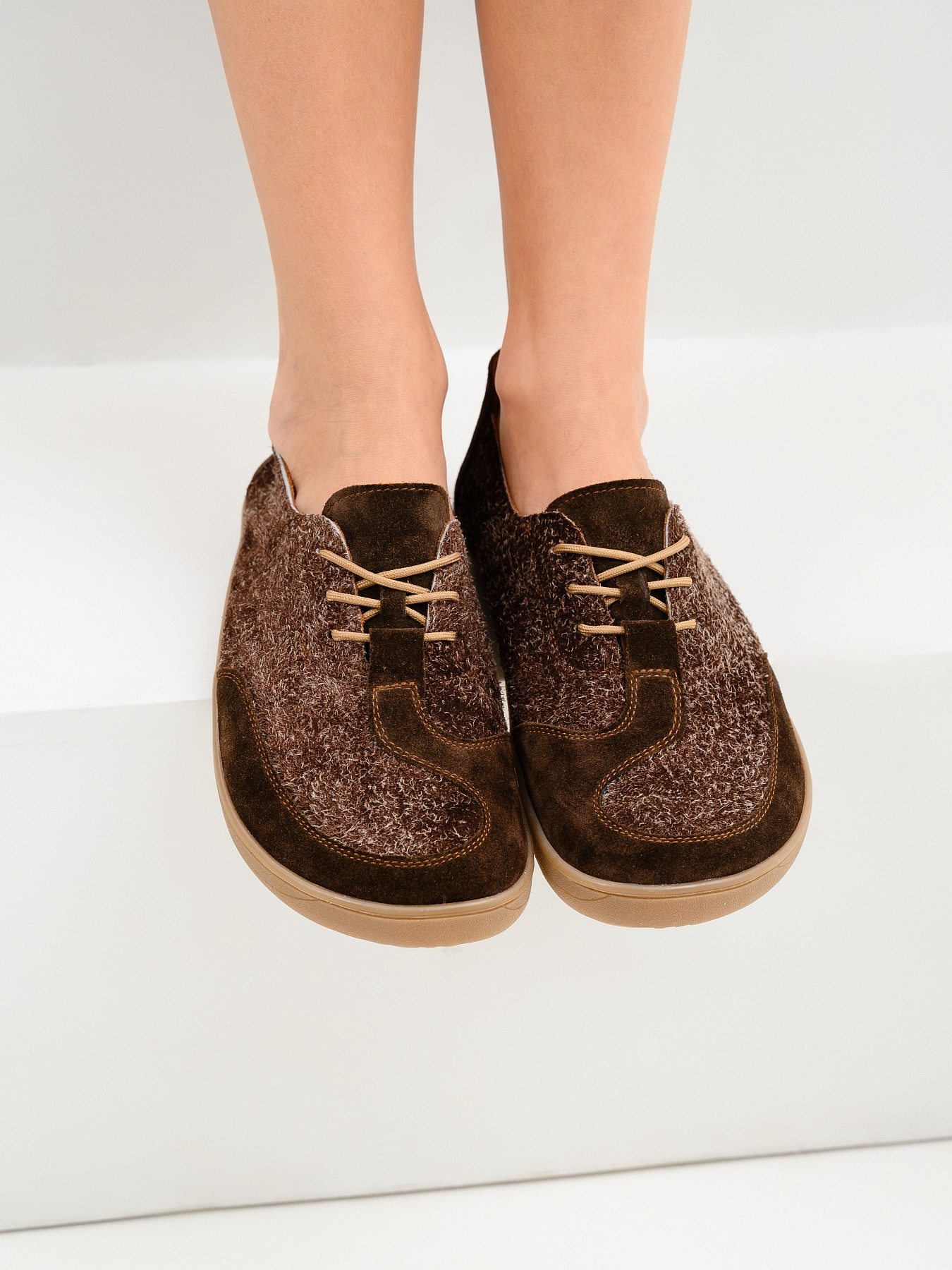 картинка Босоногие туфли ED'ART 188.nata'br.Коричневый джангл+коричневая замша от интернет магазина