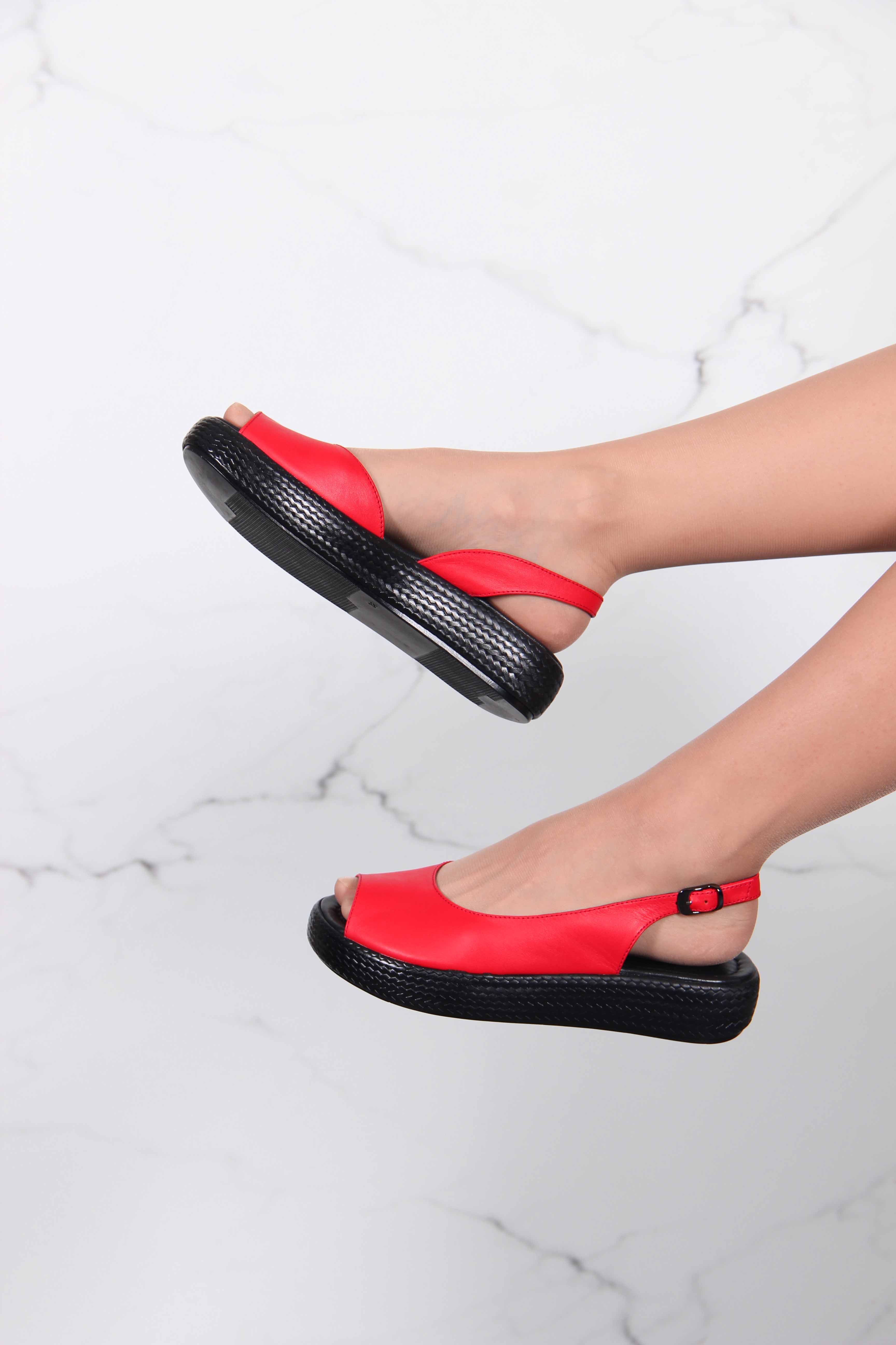 картинка Босоножки ED'ART 1040.2530'bl. Красный от интернет магазина