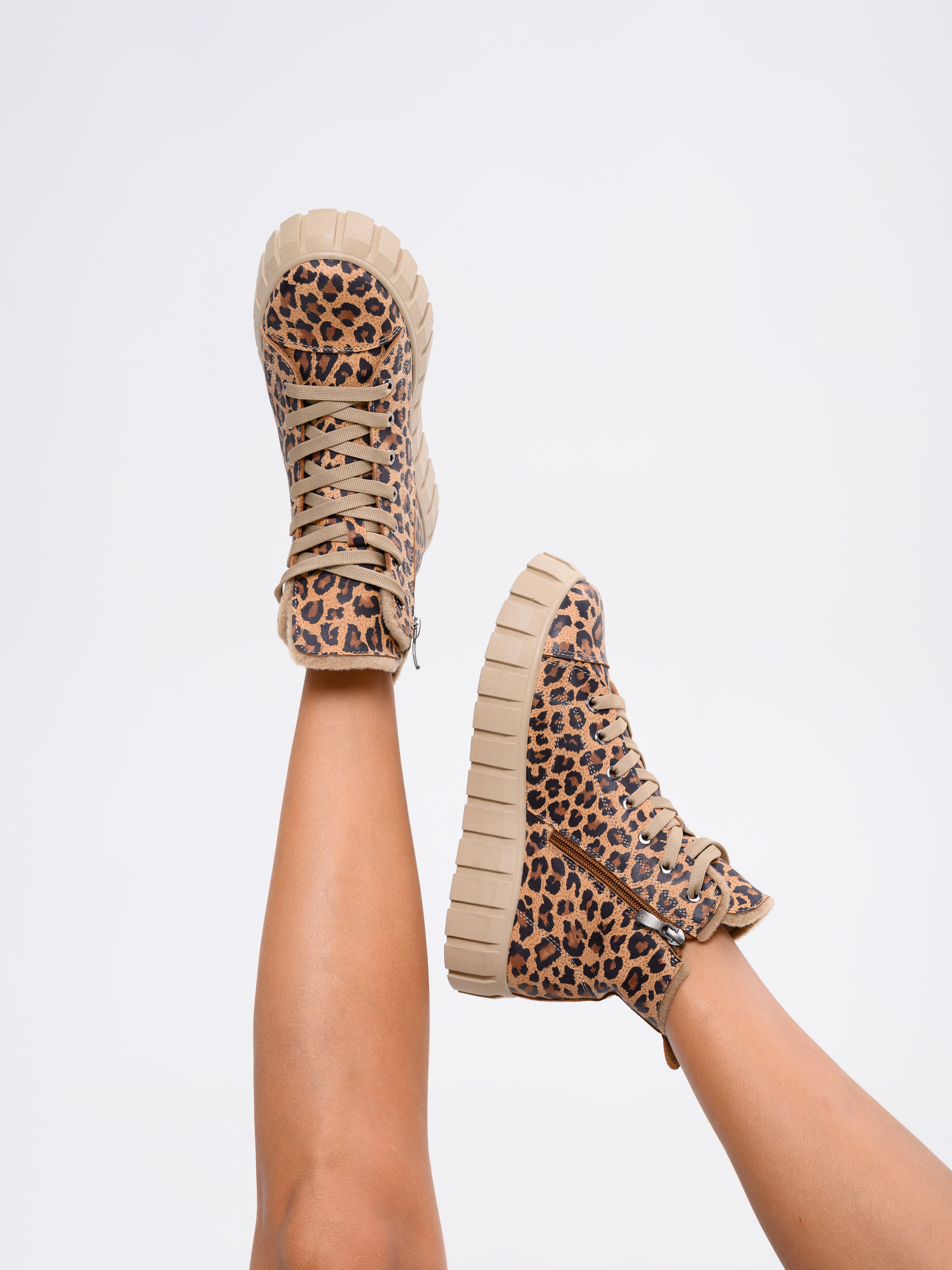 картинка Ботинки ED'ART 217.91505'be. Коричневый леопард от интернет магазина