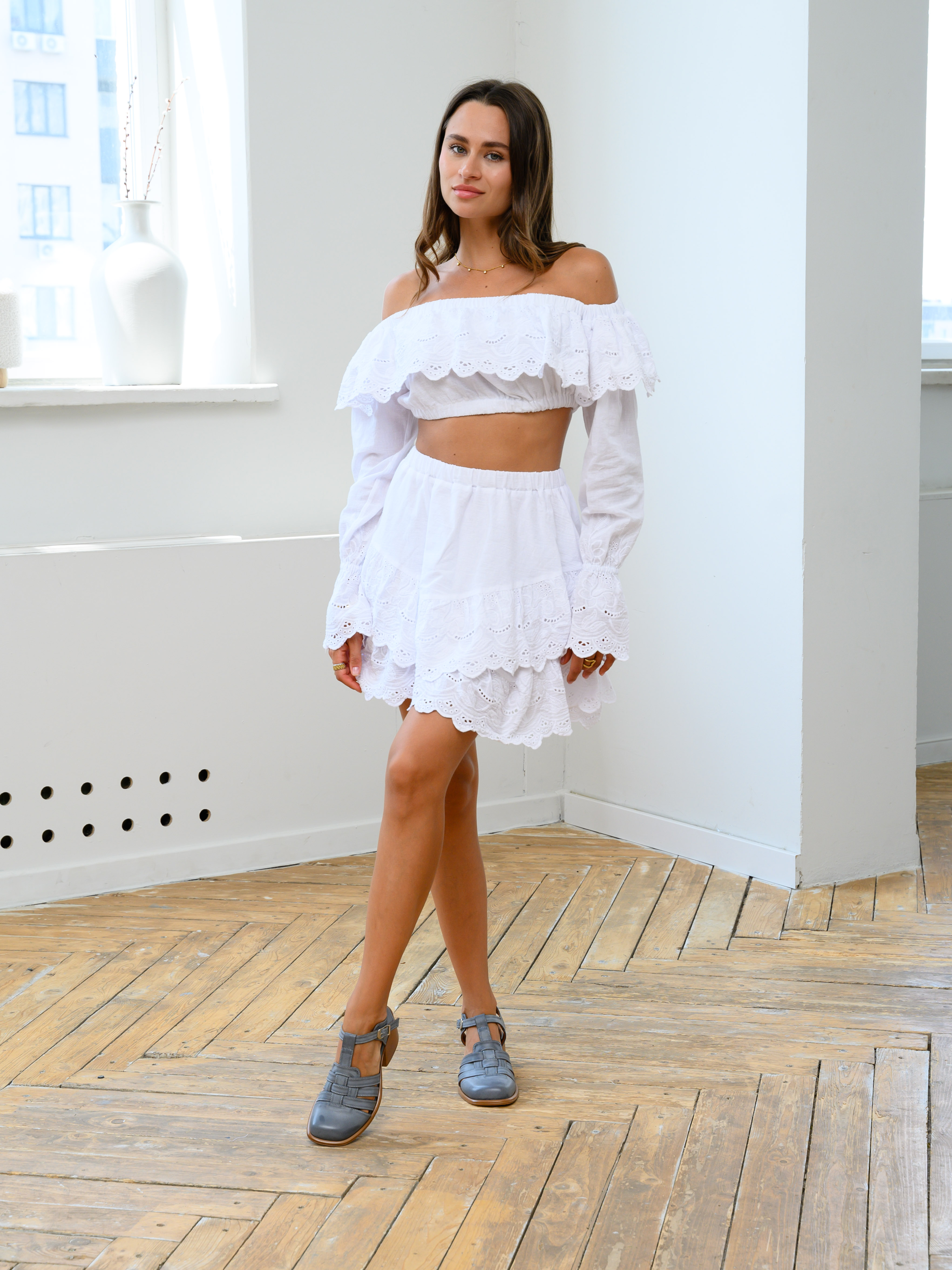 картинка Босоножки ED'ART 5035.23663'bе. Вакса серая +коричневый от интернет магазина